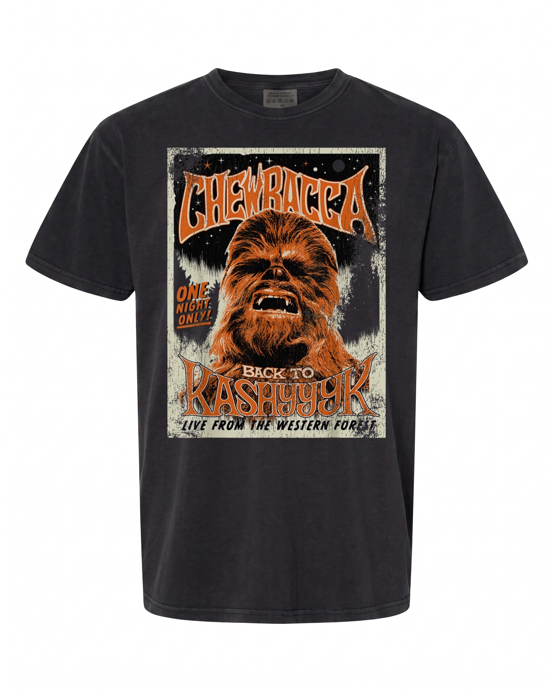 Star Wars Chewbacca Vintage Concert Poster T-Shirt - Perfect for Fans | Retro Style
