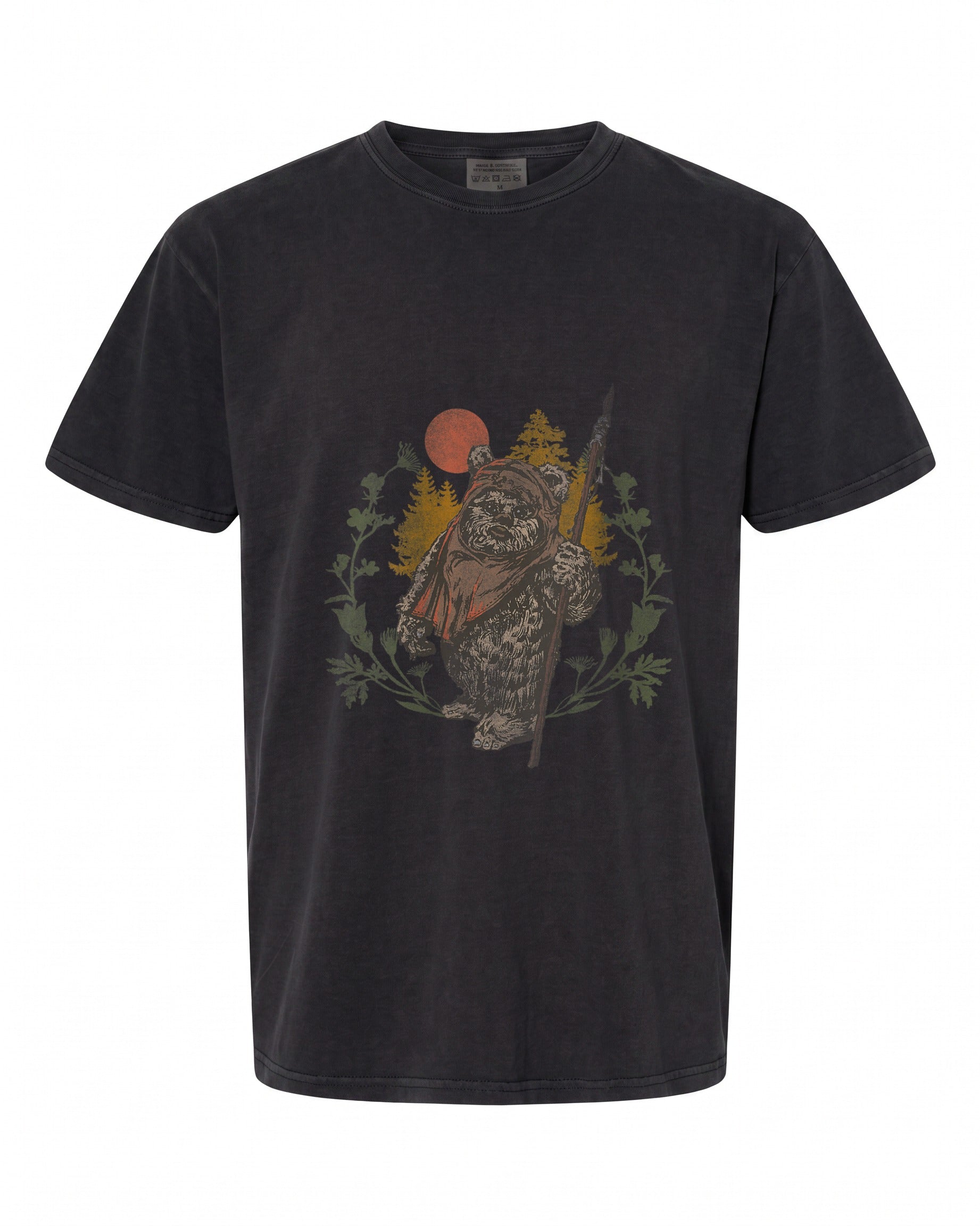 Womens Star Wars Ewok Floral Sunset V-Neck T-Shirt - Fun Retro Design | Shop Now