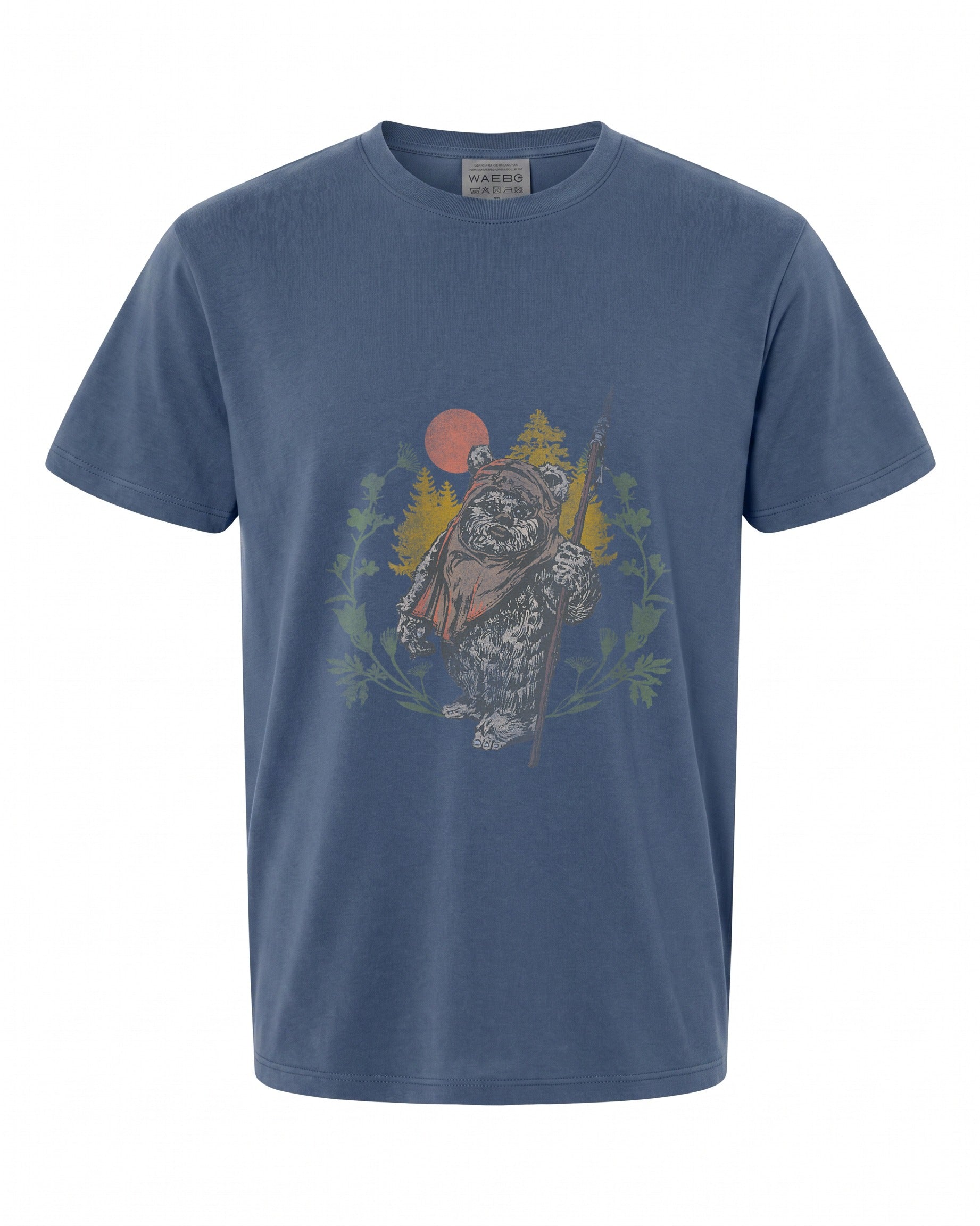 Womens Star Wars Ewok Floral Sunset V-Neck T-Shirt - Fun Retro Design | Shop Now