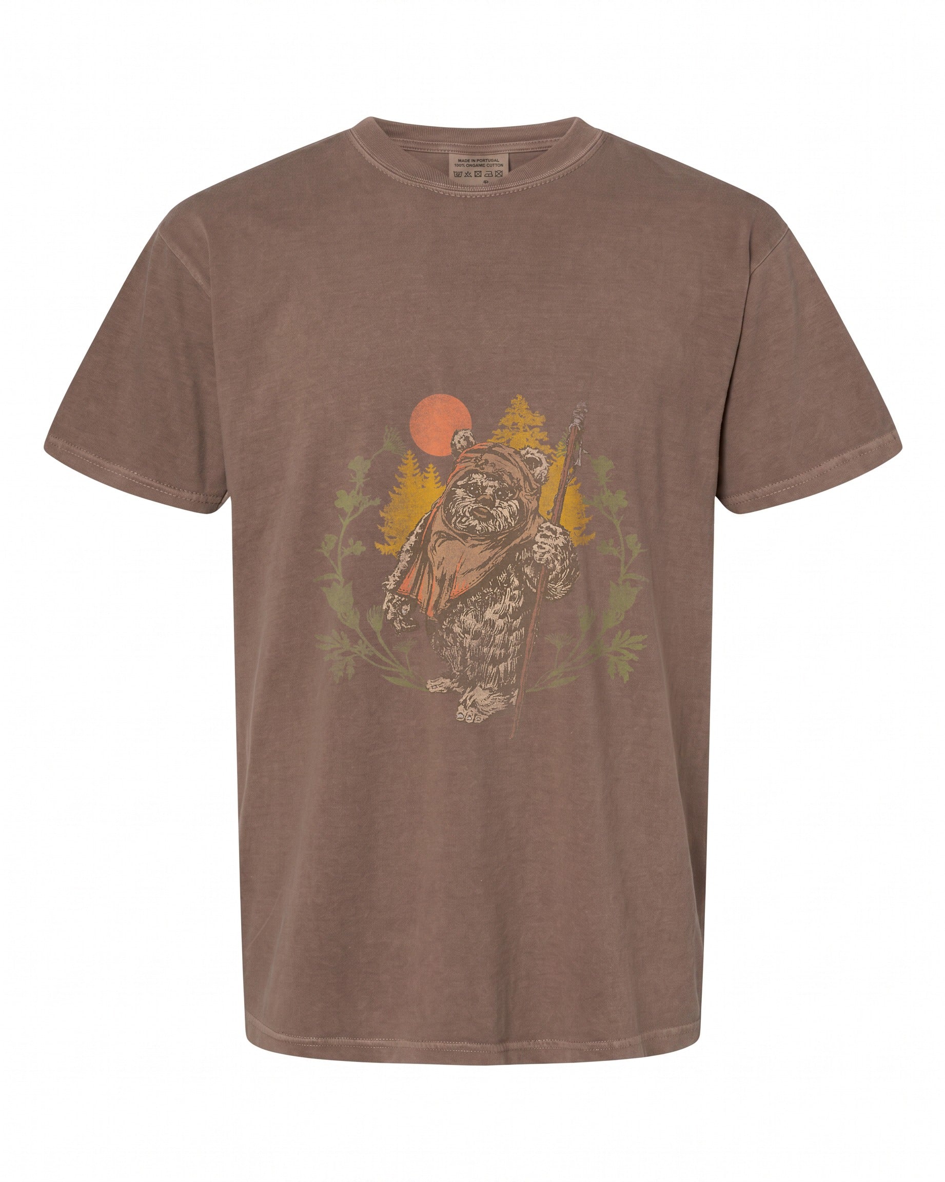 Womens Star Wars Ewok Floral Sunset V-Neck T-Shirt - Fun Retro Design | Shop Now