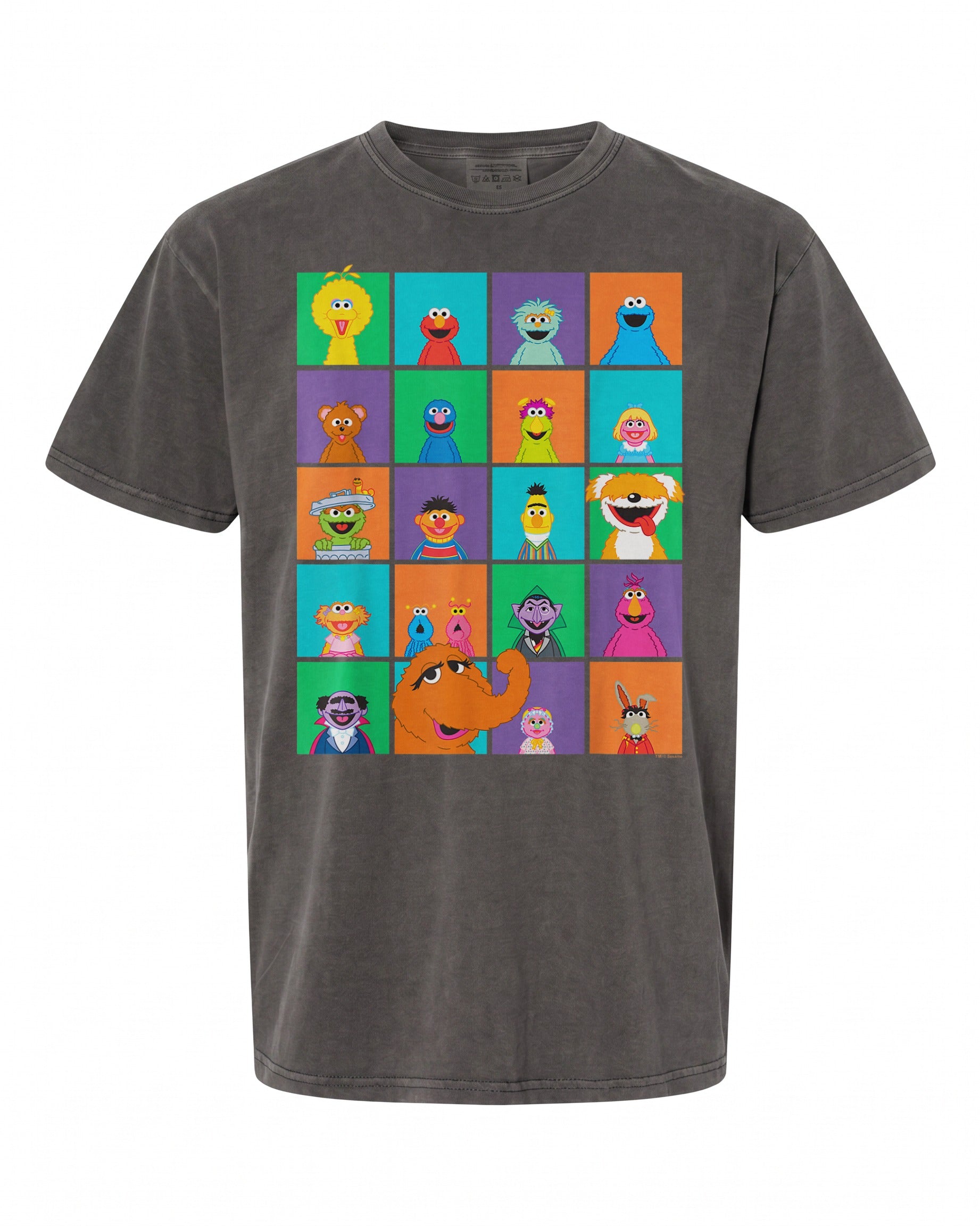 Sesame Street Character Squares T-Shirt - Fun Design for Kids | Playful Vibe