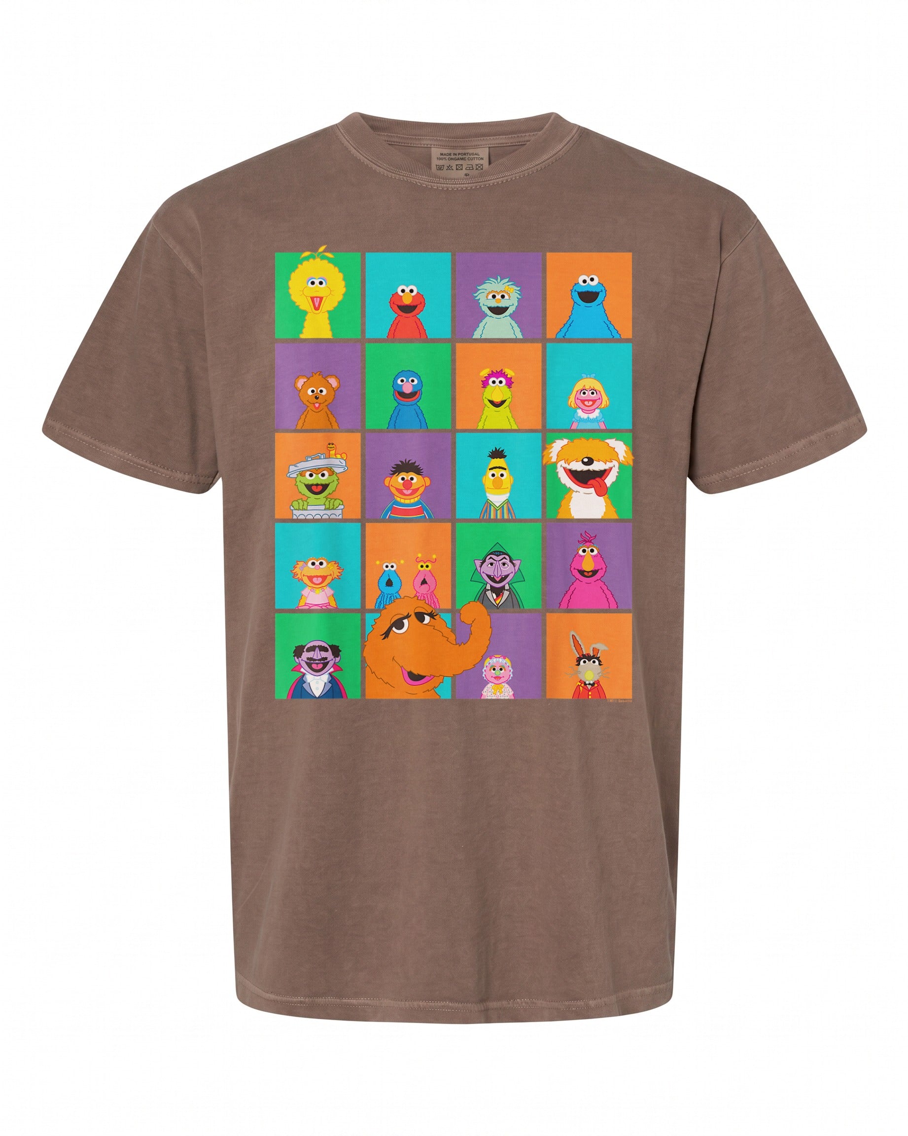 Sesame Street Character Squares T-Shirt - Fun Design for Kids | Playful Vibe