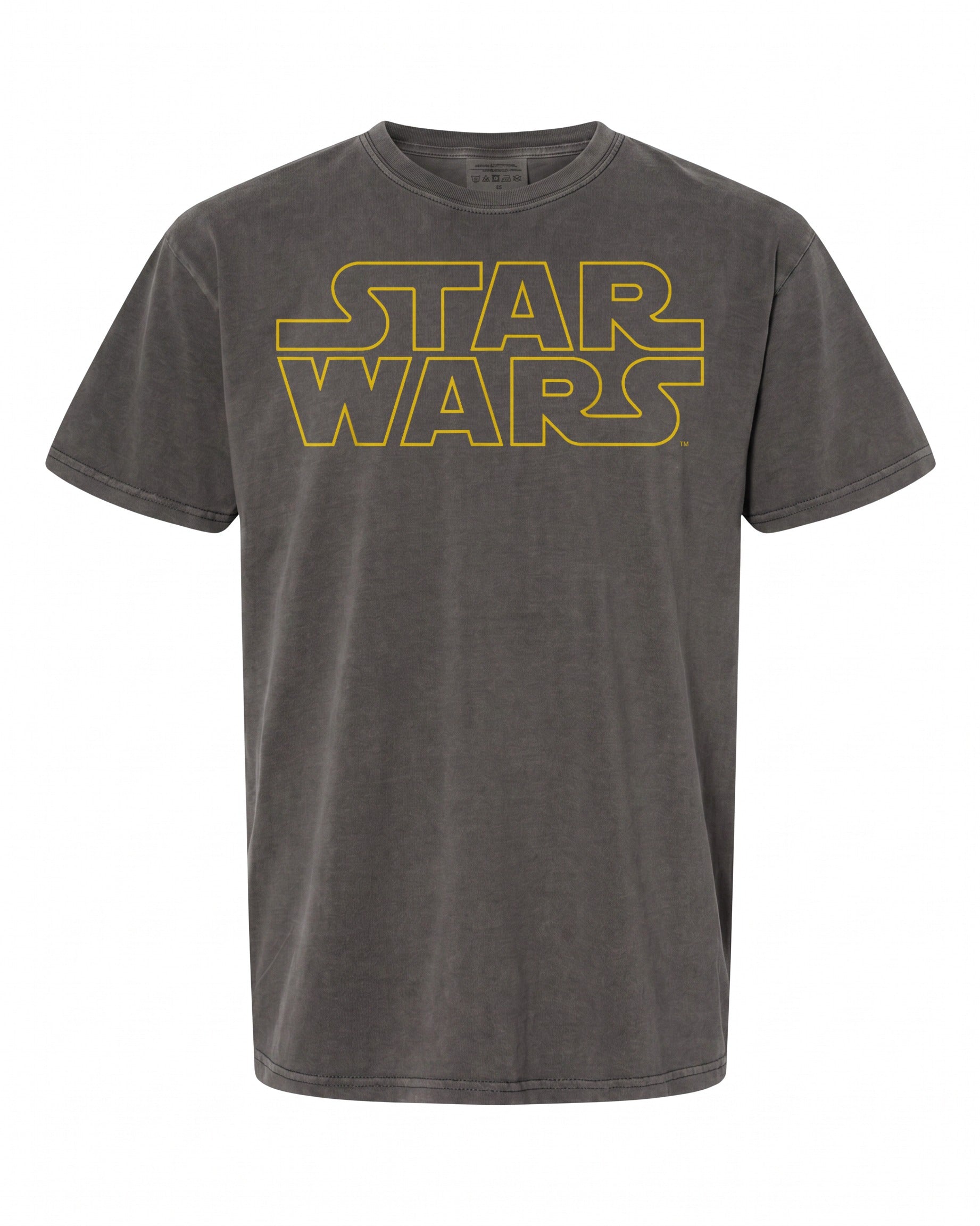 Star Wars Classic Yellow Outline Logo T-Shirt - Perfect Gift for Fans | Retro Style