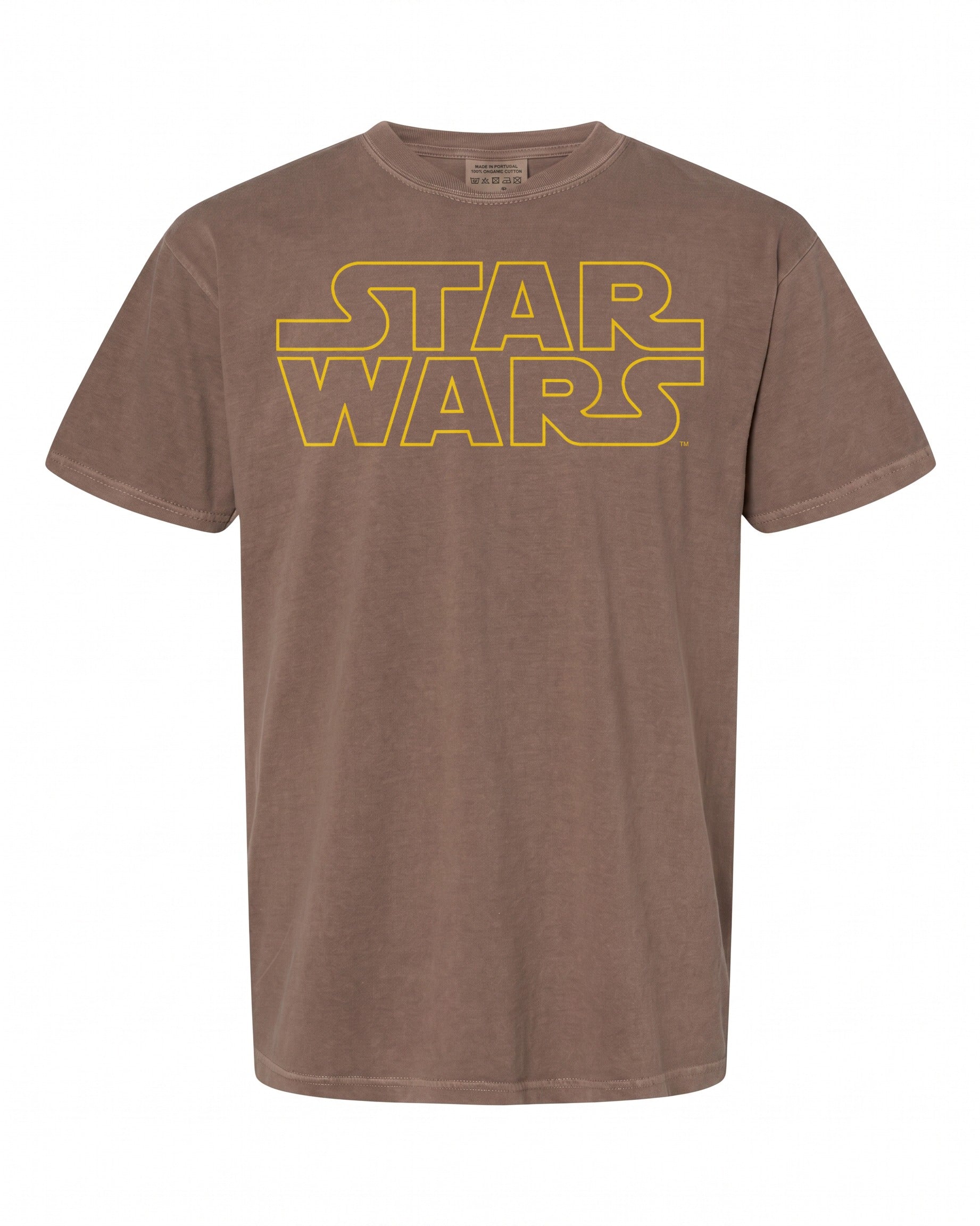 Star Wars Classic Yellow Outline Logo T-Shirt - Perfect Gift for Fans | Retro Style
