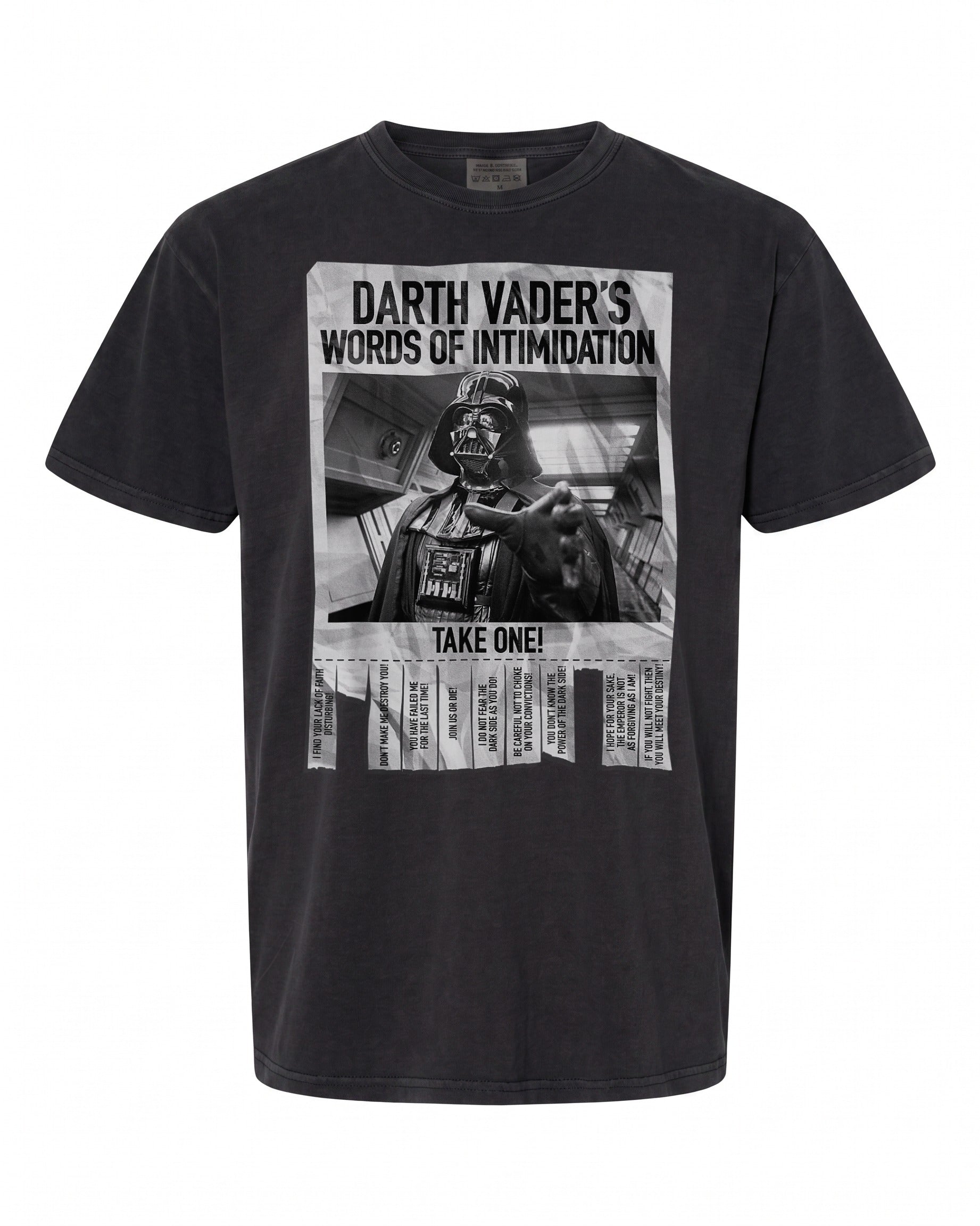 Darth Vader's Words Of Intimidation T-Shirt - Perfect Gift for Star Wars Fans