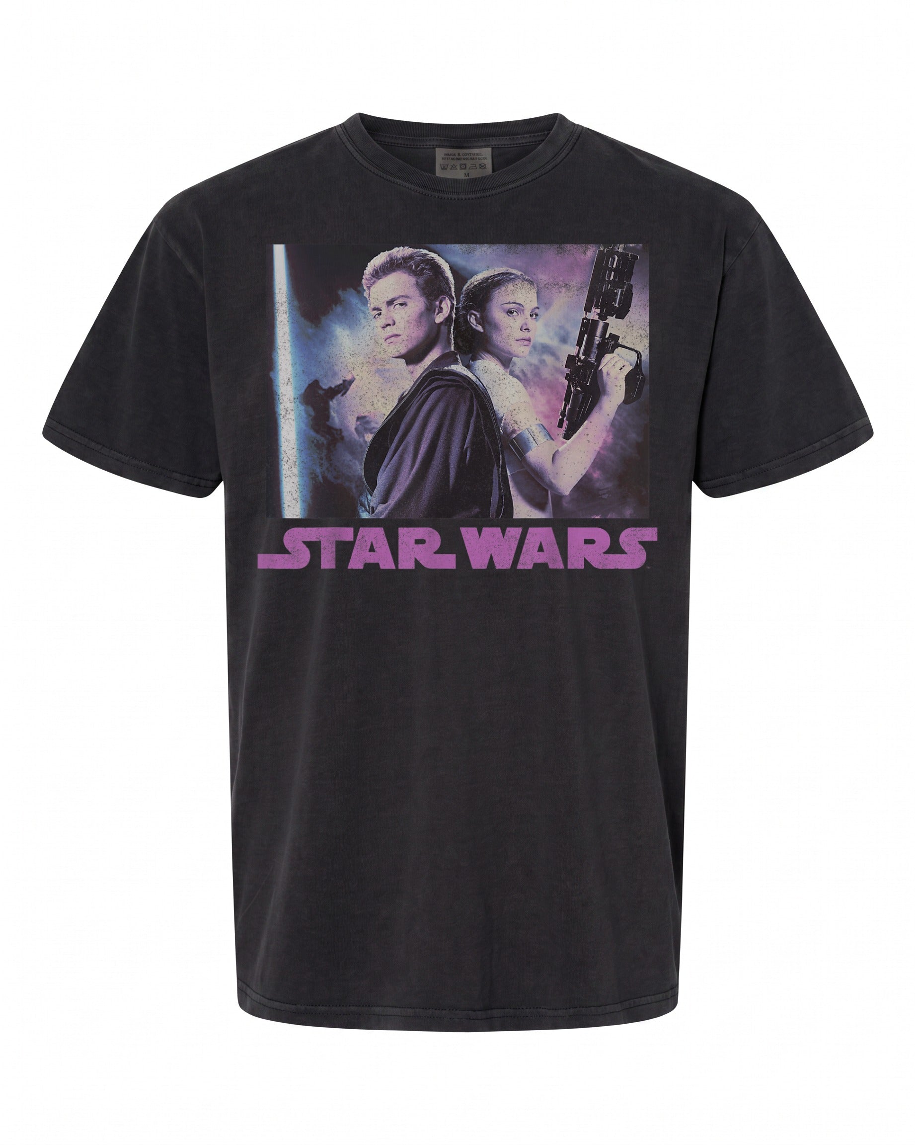 Star Wars Padme & Anakin Portrait T-Shirt - Perfect for Fans | Retro Style