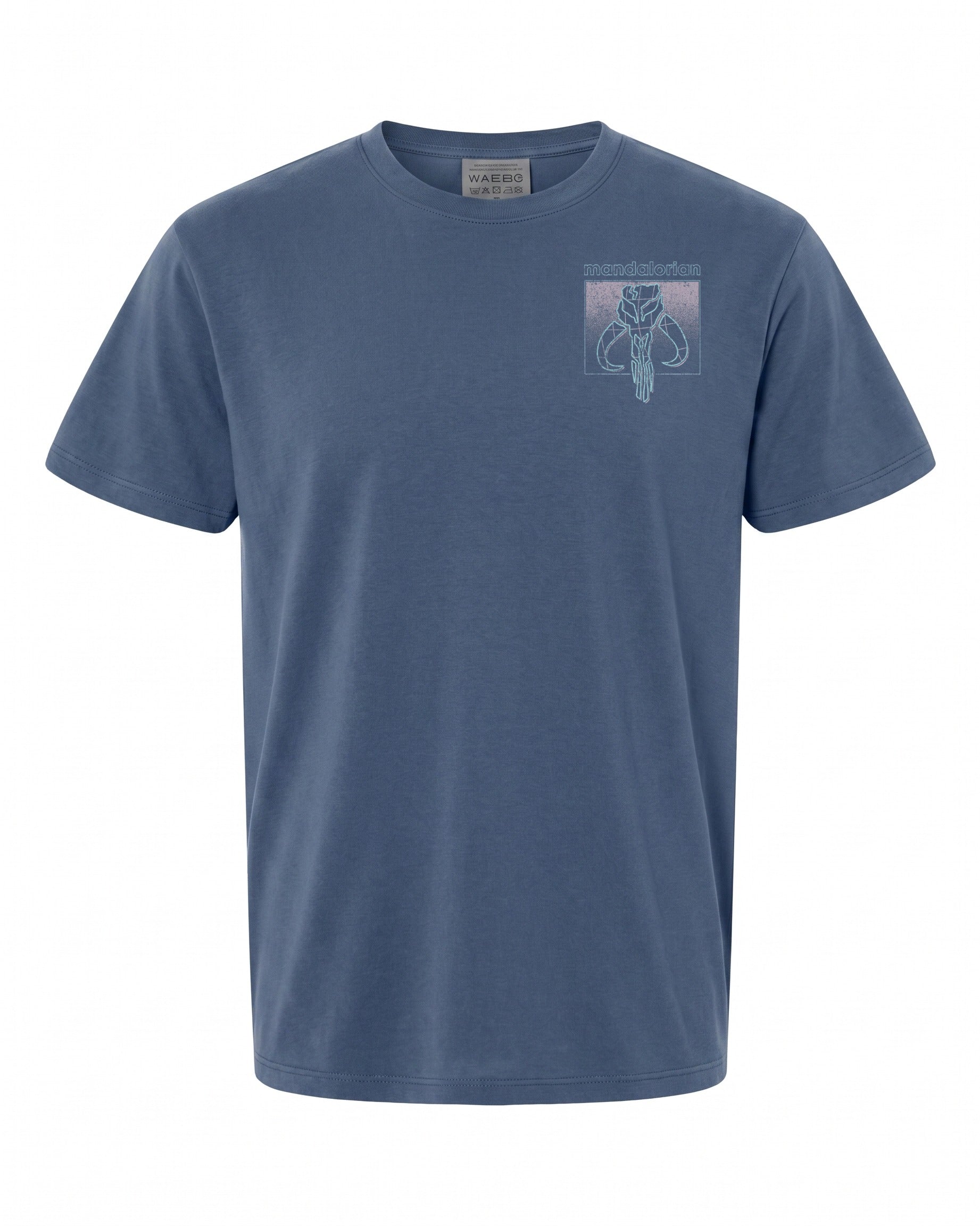 Star Wars Mandalorian Gradient Pocket Skull T-Shirt - Unique Design | Retro Vibe