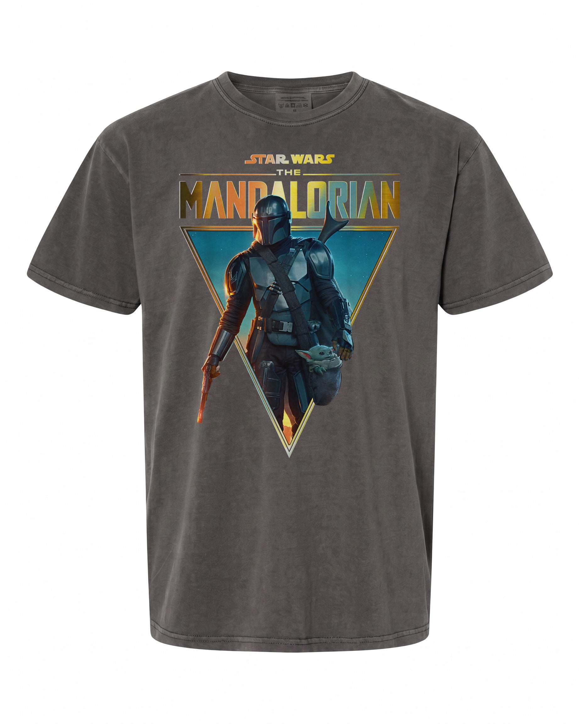 Star Wars The Mandalorian T-Shirt - Iconic Golden Logo Design | Retro Style