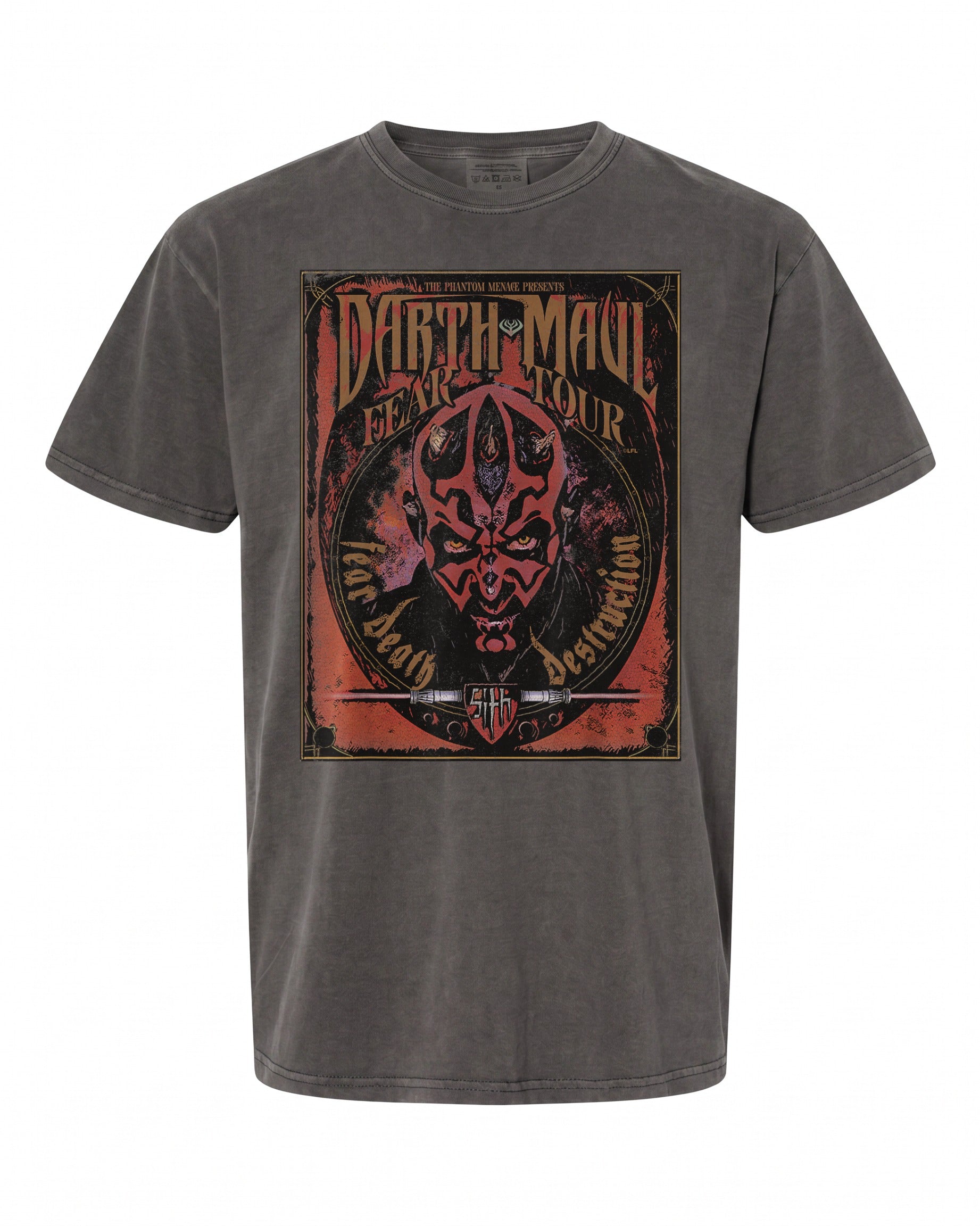 Star Wars Darth Maul T-Shirt - Fear Tour Band Design | Retro Style