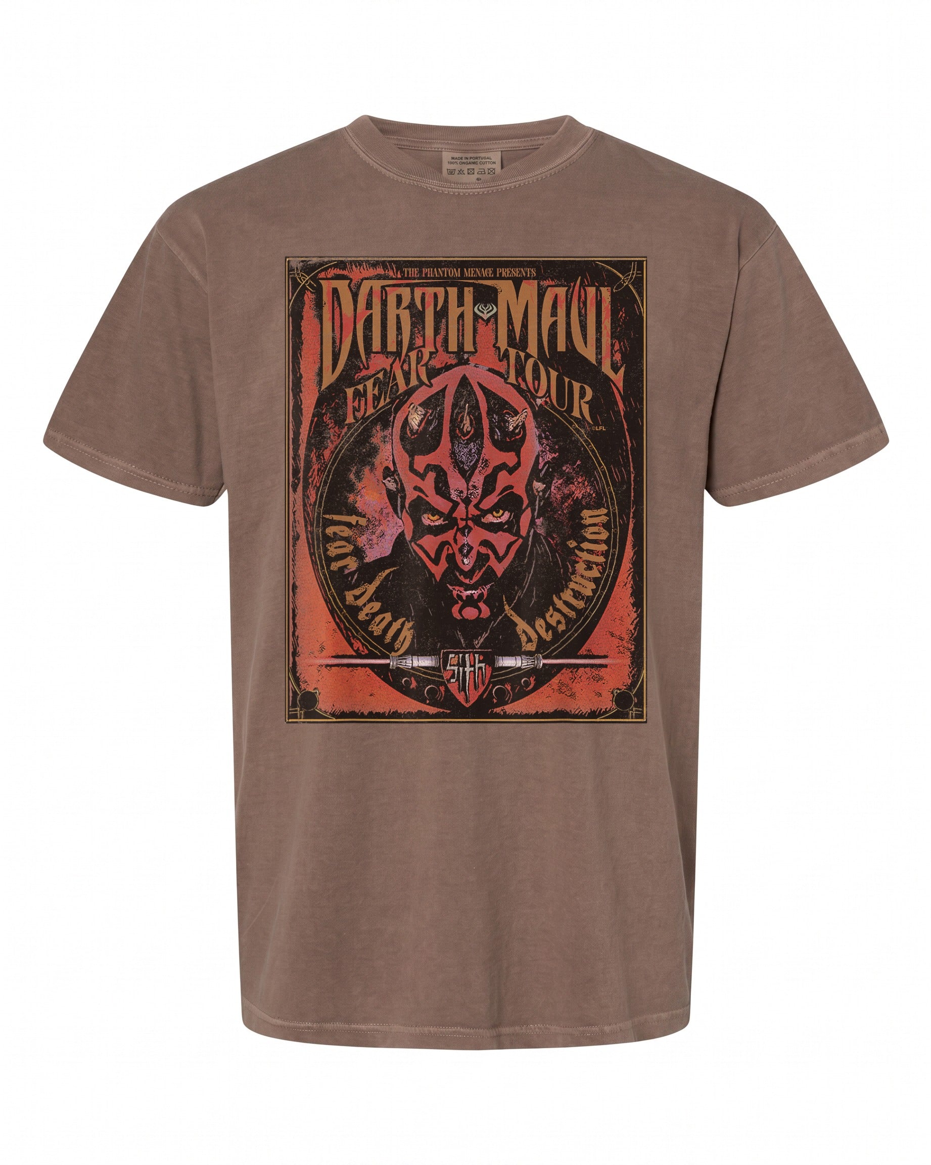Star Wars Darth Maul T-Shirt - Fear Tour Band Design | Retro Style
