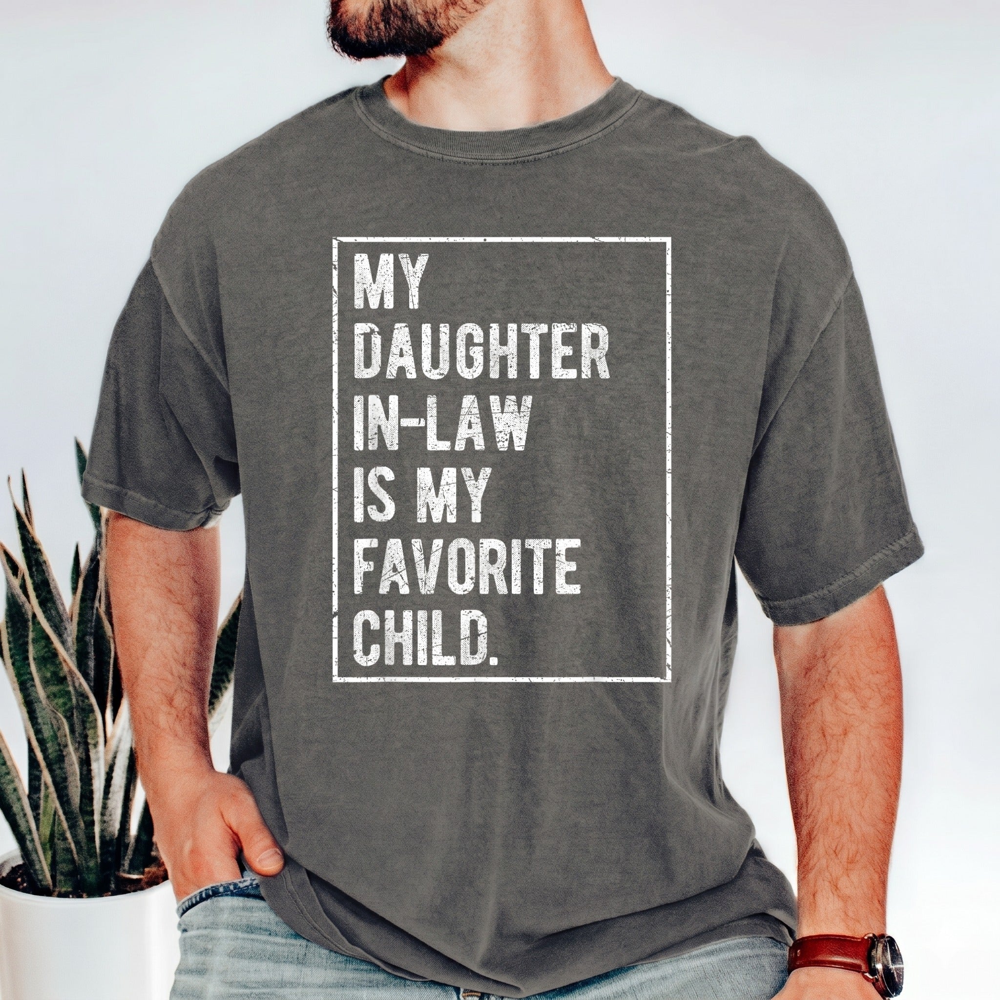 Fathers Day My Daughter In Law Is My Favorite Child T-Shirt - Perfect Gift for Family