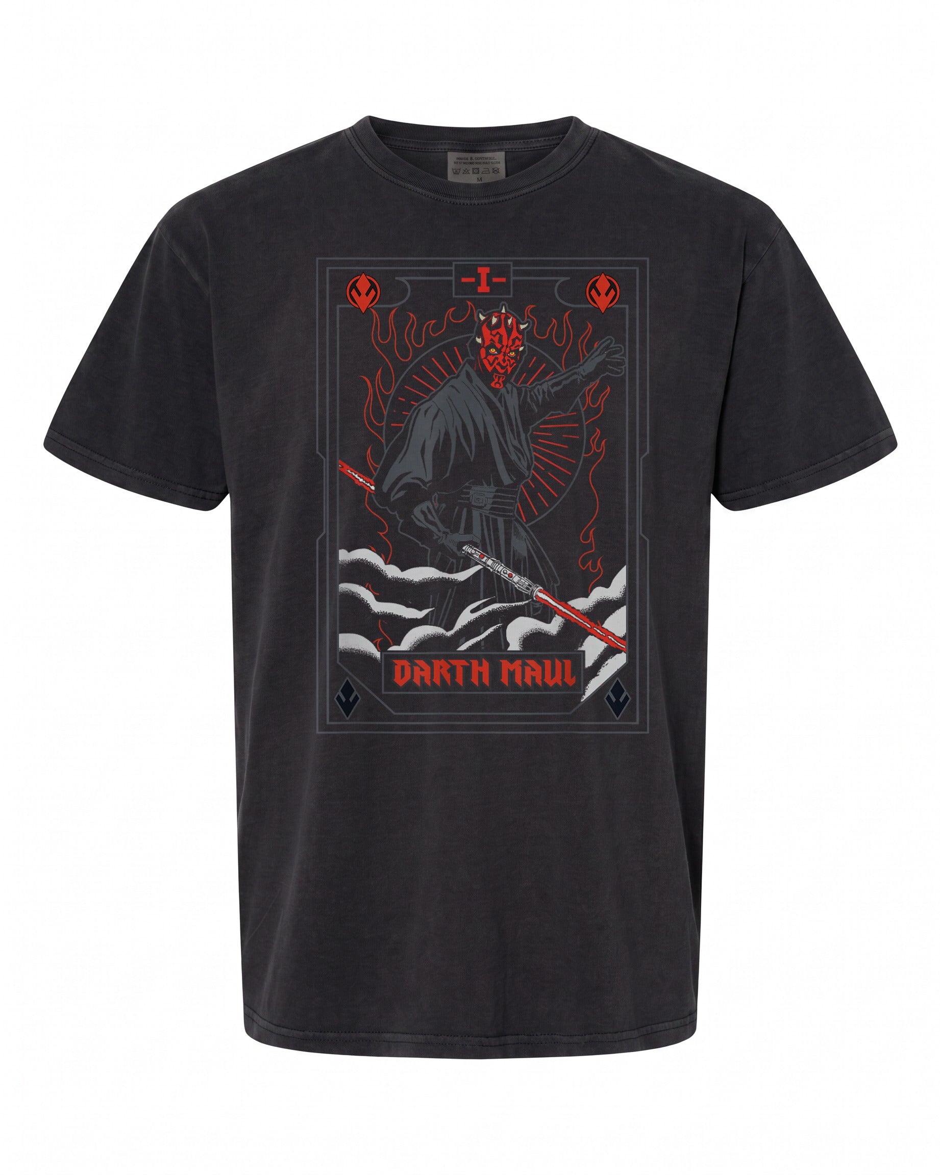 Star Wars Darth Maul Tarot Card T-Shirt - Unique Design for Fans | Retro Style