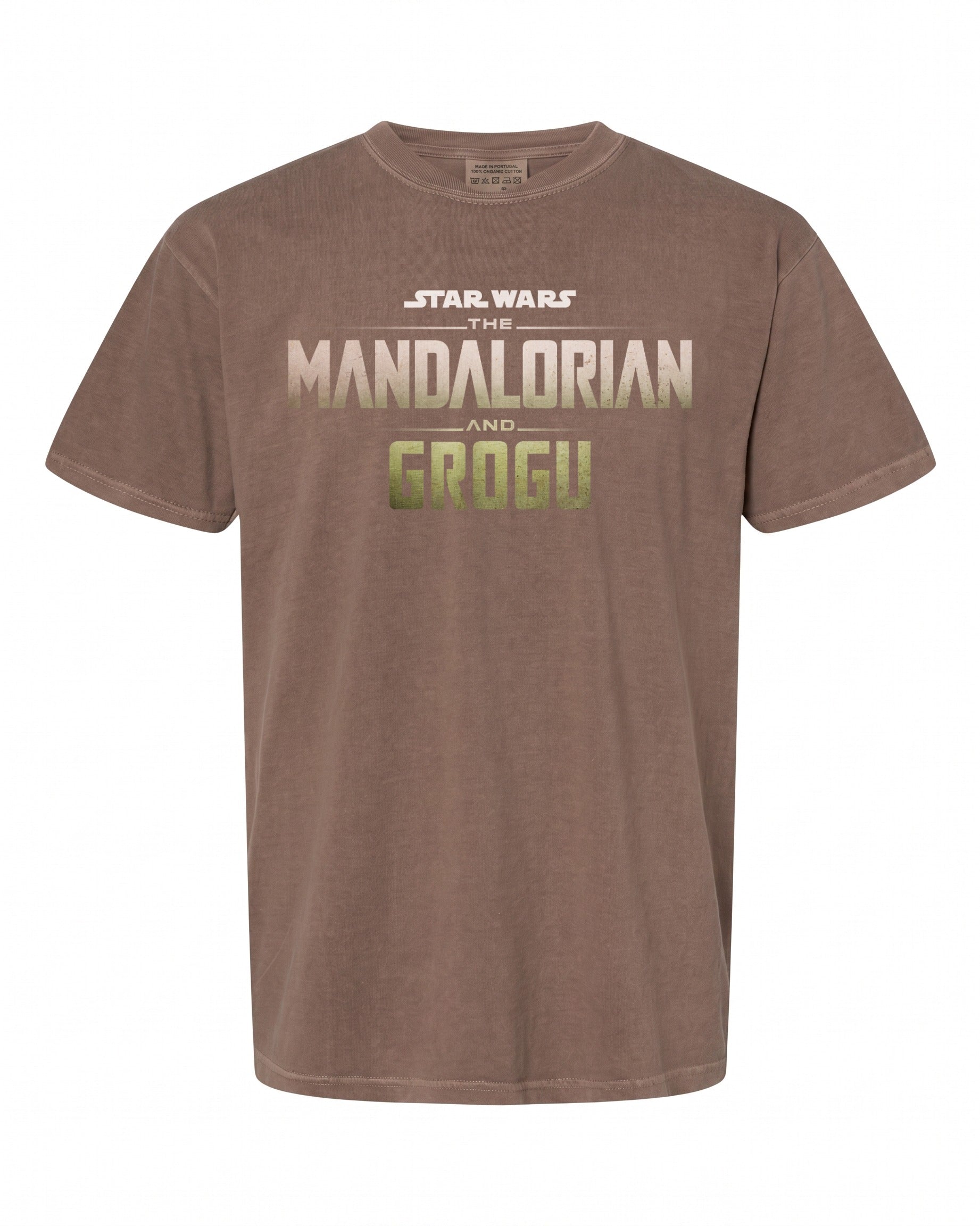 Star Wars The Mandalorian Grogu Logo Sunset T-Shirt - Perfect for Fans