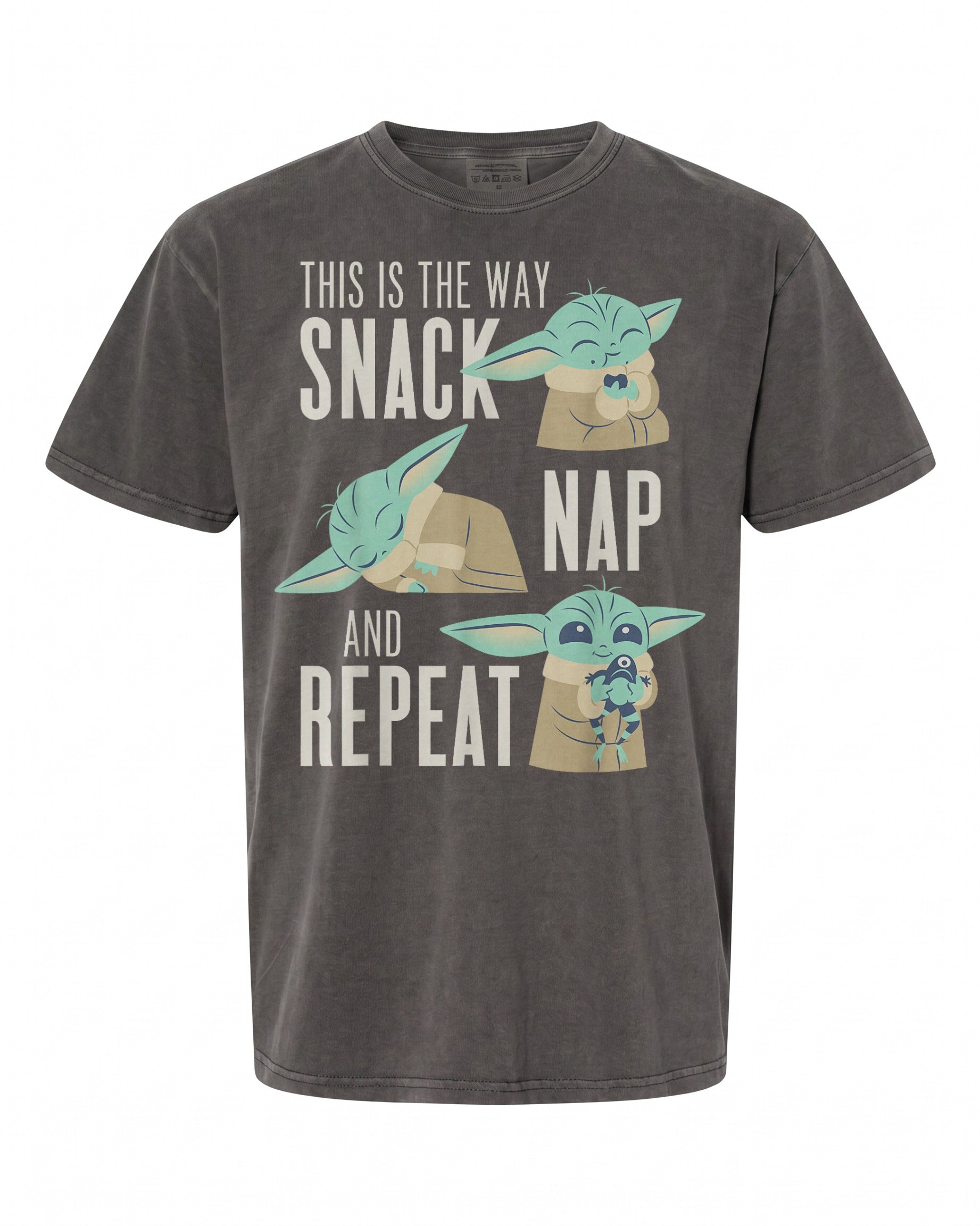 Star Wars The Mandalorian Grogu Snack Nap Repeat T-Shirt - Perfect for Fans