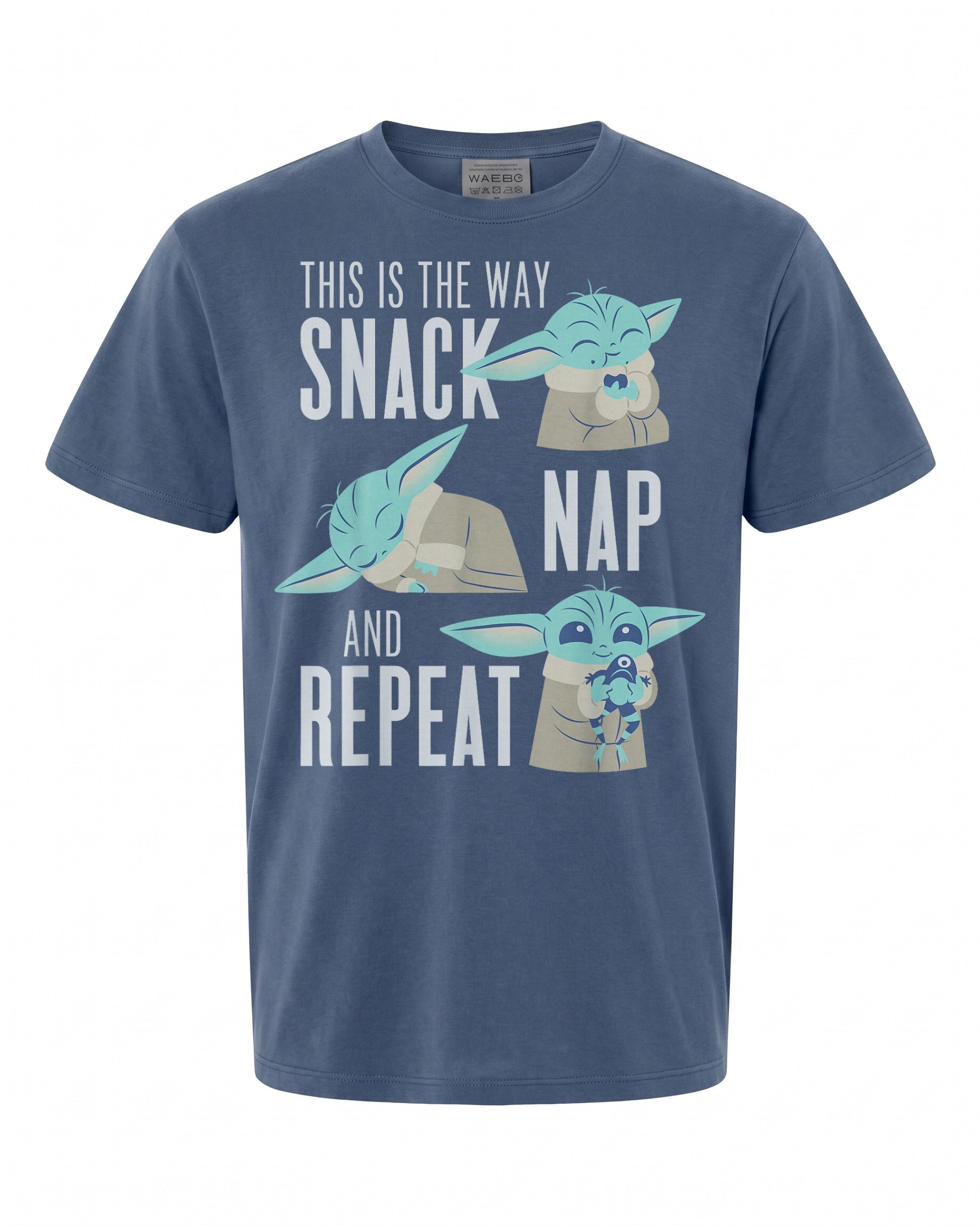 Star Wars The Mandalorian Grogu Snack Nap Repeat T-Shirt - Perfect for Fans