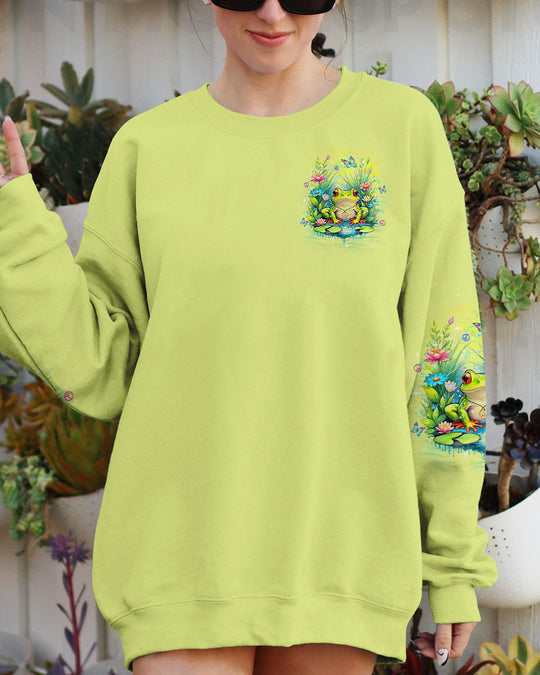 Emerald Blossoms - "Be Kind" Frog All Over Print Shirt