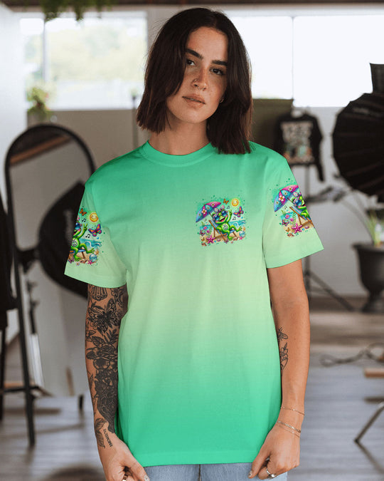 Emerald Blossoms - Be You The World Will Adjust Frog Beach All Over Print Shirt For Hippies