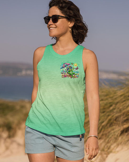 Emerald Blossoms - Be You The World Will Adjust Frog Beach All Over Print Shirt For Hippies