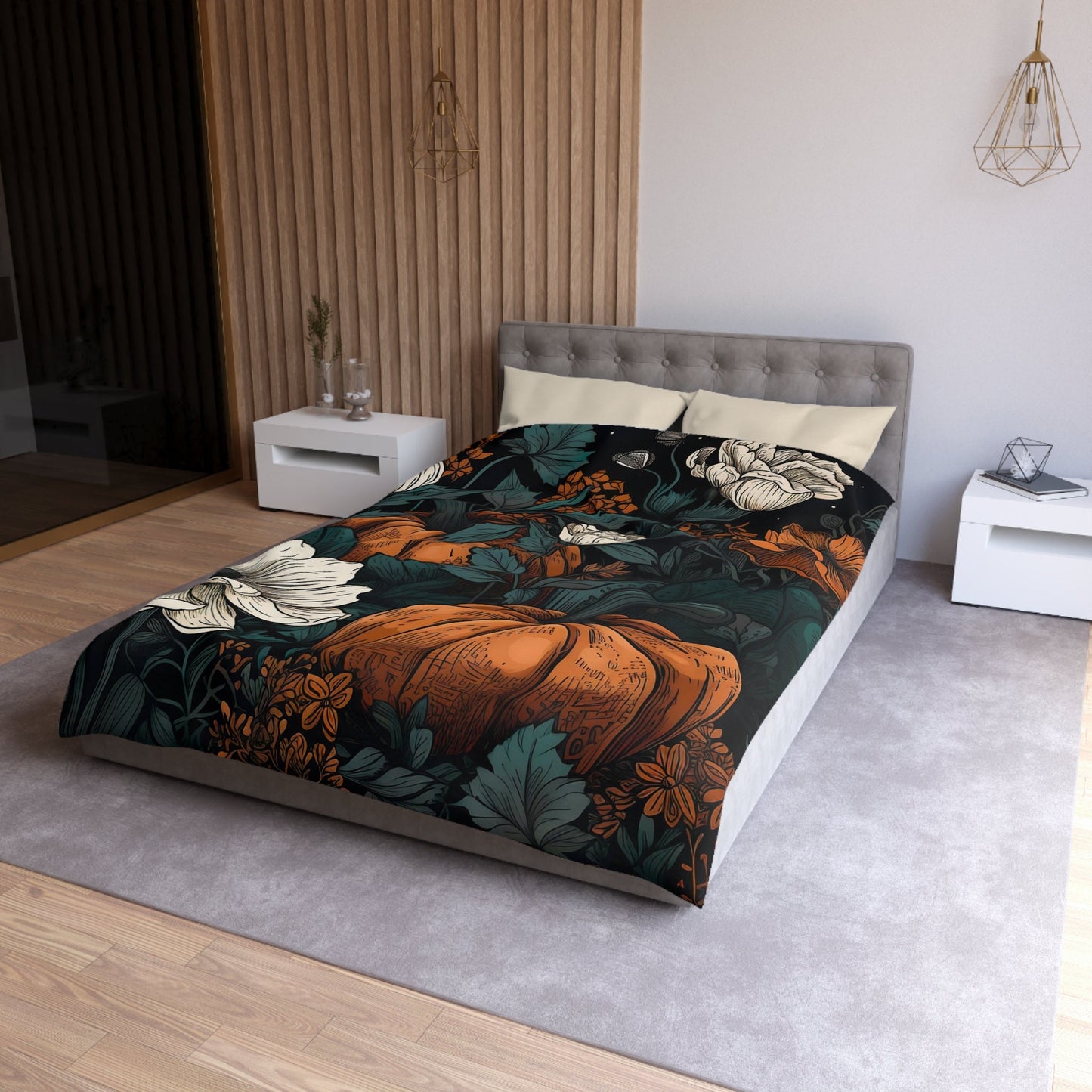 Dark Academia Halloween Pumpkin Bedding Set For Hippies