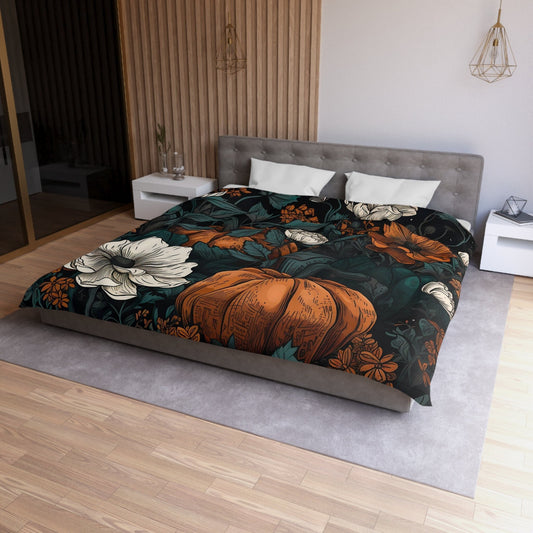 Dark Academia Halloween Pumpkin Bedding Set For Hippies