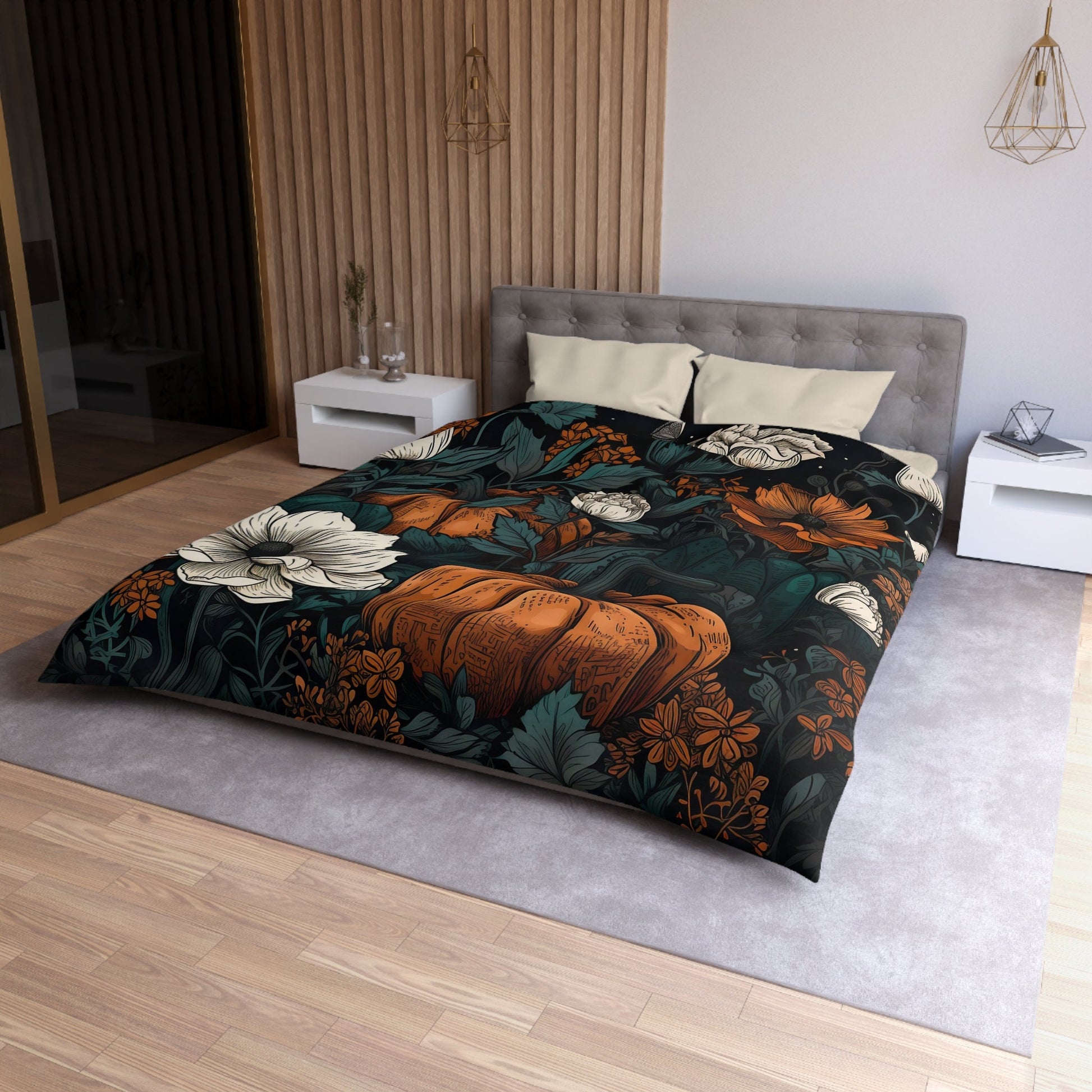 Dark Academia Halloween Pumpkin Bedding Set For Hippies