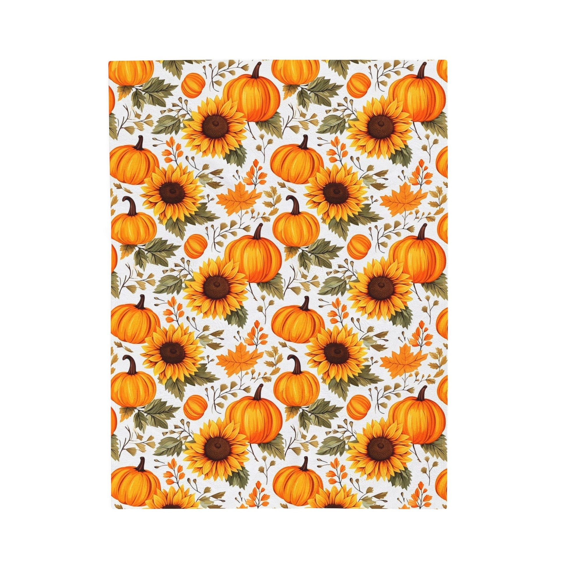 Fall Pumpkins Sunflower Halloween Fleece Blanket For Hippies