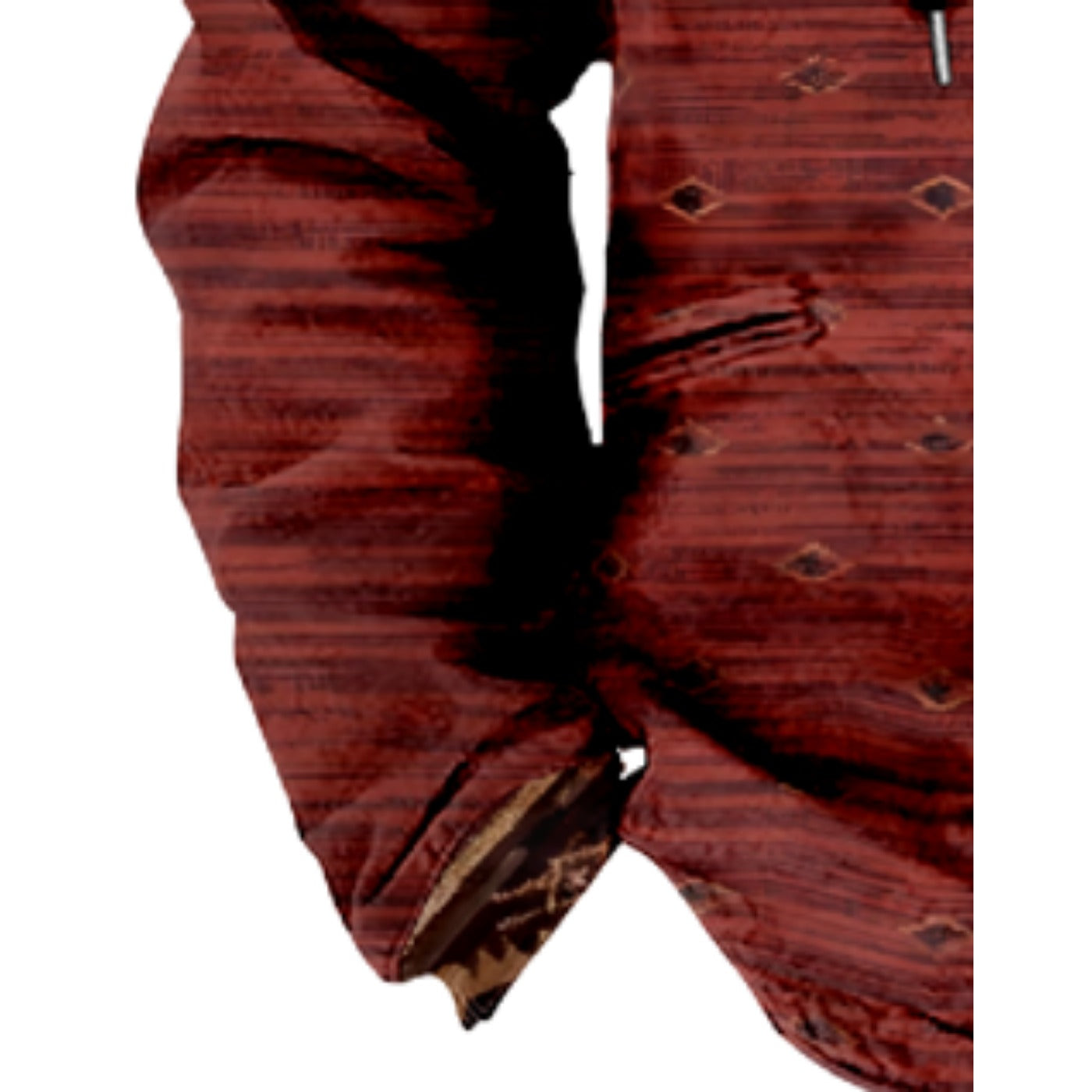 Red Native American Pattern Print Wool Hooded Jackets For Hippie