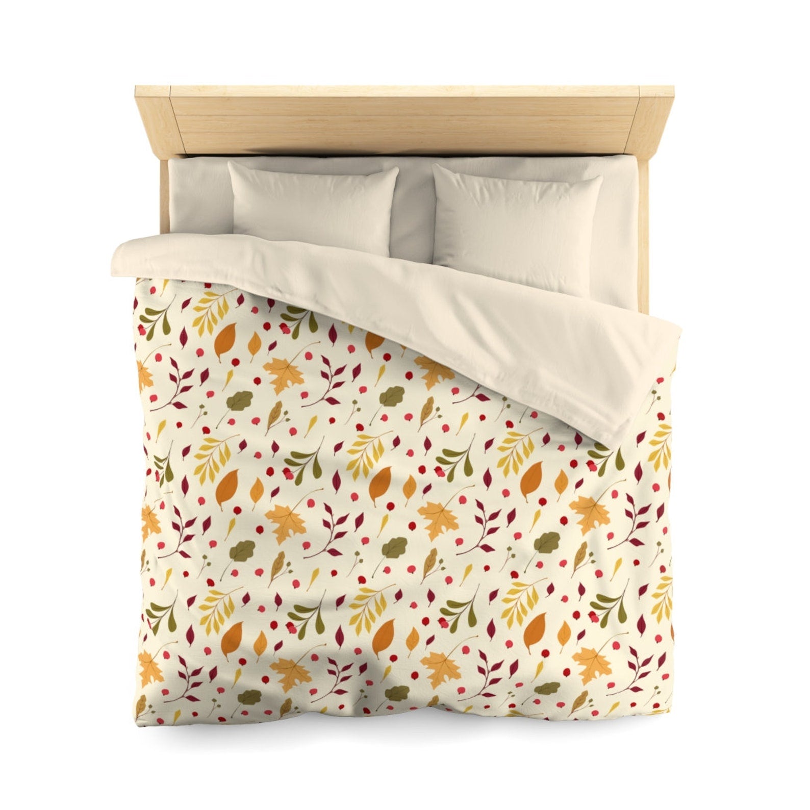 Fall Autumn Duvet Cover, Leaves Autumn Bedding Set For Hippies