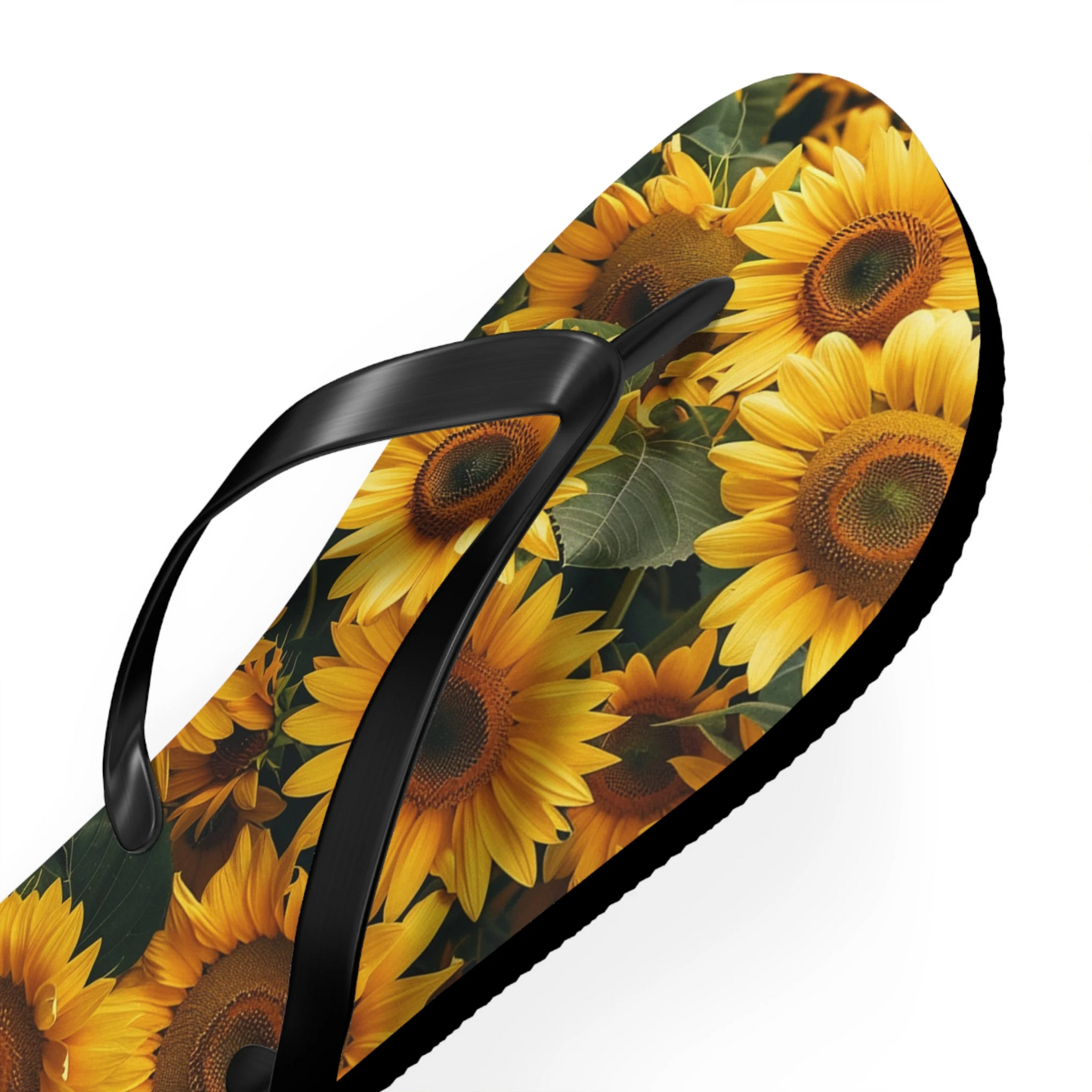 Emerald Blossoms - Flip Flops Sunflowers Flower Floral Women's Flip Flops For Hippies