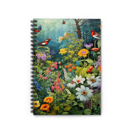 Emerald Blossoms - Floral Bird Notebook – 118 pages, Rustic Diary, Trending Gift