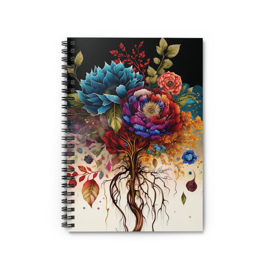 Floral Flower Journal Notebook – 6x8, Ruled Line Paper