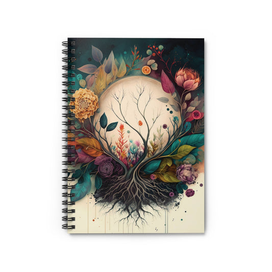 Floral Flower Journal Notebook, 6x8, Ruled Line Paper