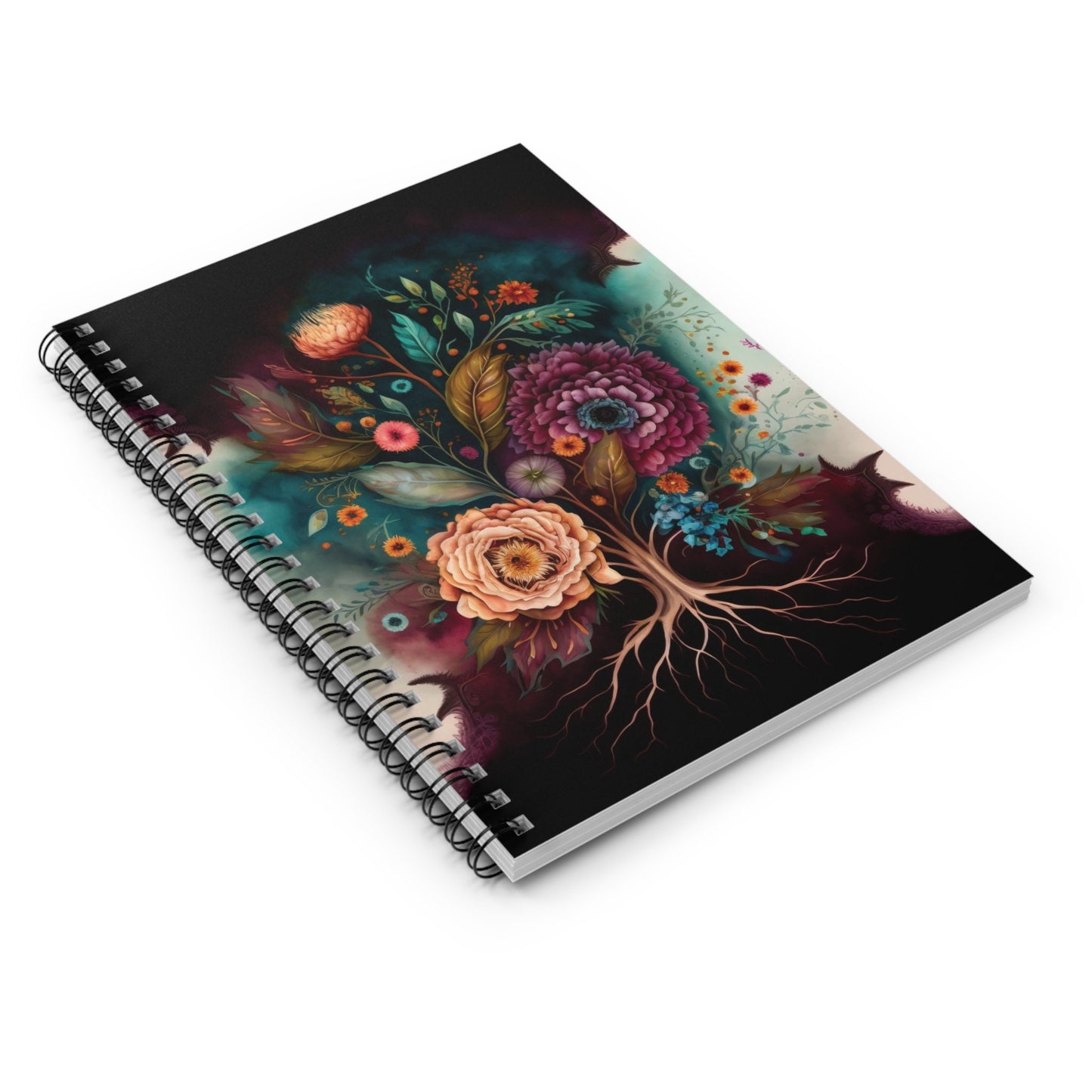 Flower Diary Notebook – 6x8, Graphed Paper