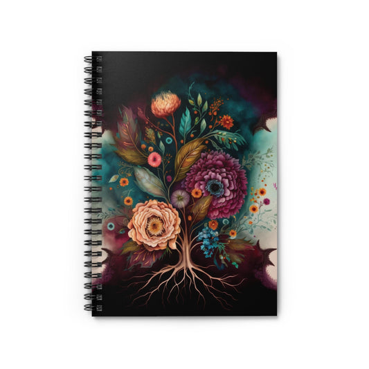 Flower Diary Notebook – 6x8, Graphed Paper