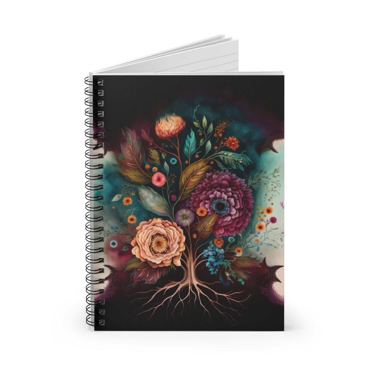 Flower Diary Notebook – 6x8, Graphed Paper