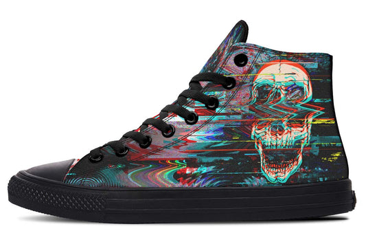 Emerald Blossoms Shoes - ABSTRACT COLURFUL SKULL