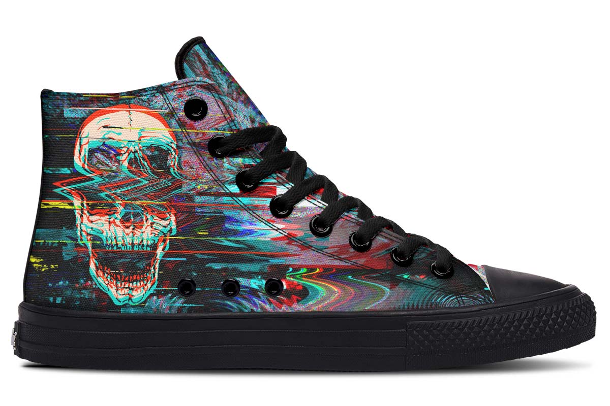 Emerald Blossoms Shoes - ABSTRACT COLURFUL SKULL