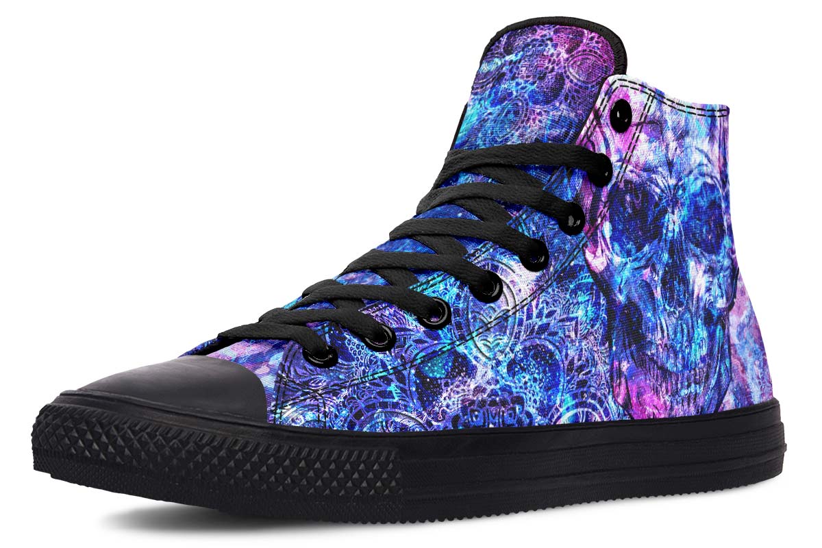 Emerald Blossoms - ACRYLIC GALAXY SKULL Shoes For Hippies