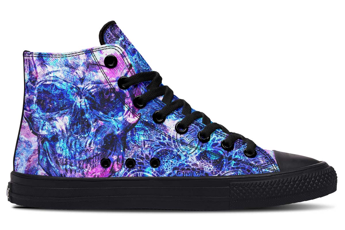 Emerald Blossoms - ACRYLIC GALAXY SKULL Shoes For Hippies