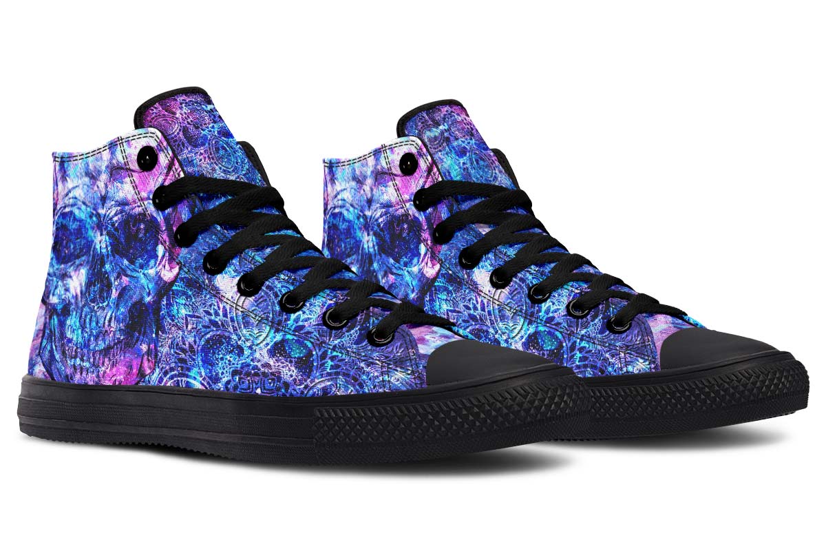 Emerald Blossoms - ACRYLIC GALAXY SKULL Shoes For Hippies