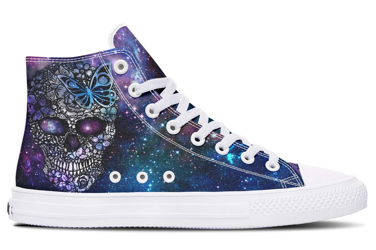 Emerald Blossoms Shoes - GALAXY EYES SKULL