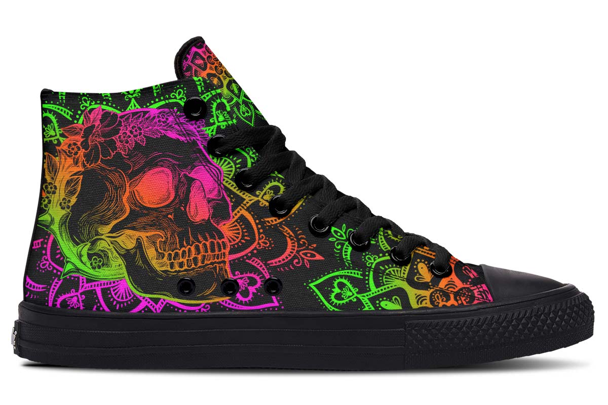 Emerald Blossoms Shoes - MANDALA SKULL COLORS