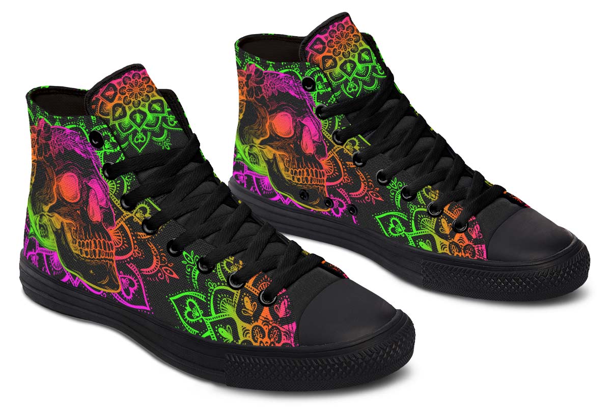 Emerald Blossoms Shoes - MANDALA SKULL COLORS