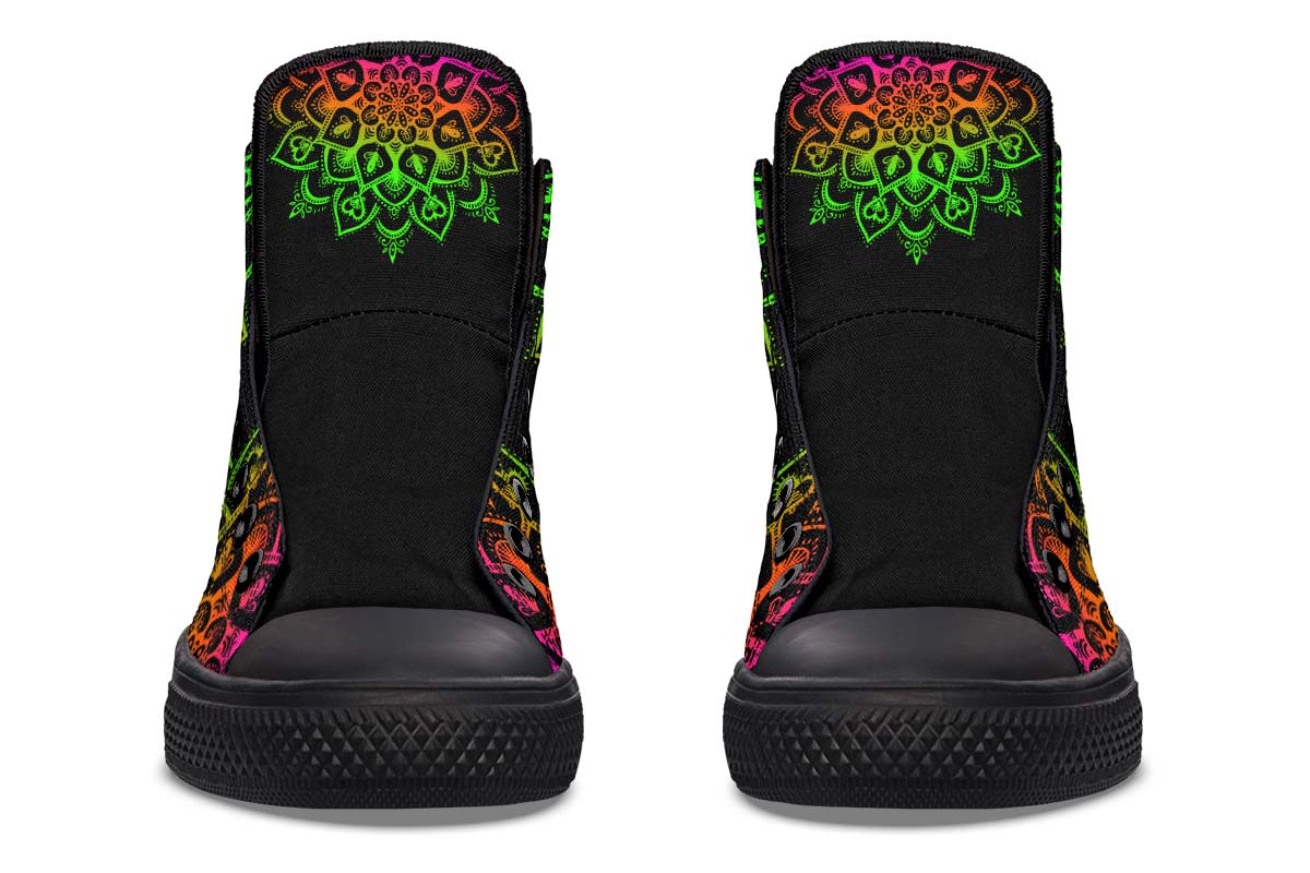 Emerald Blossoms Shoes - MANDALA SKULL COLORS