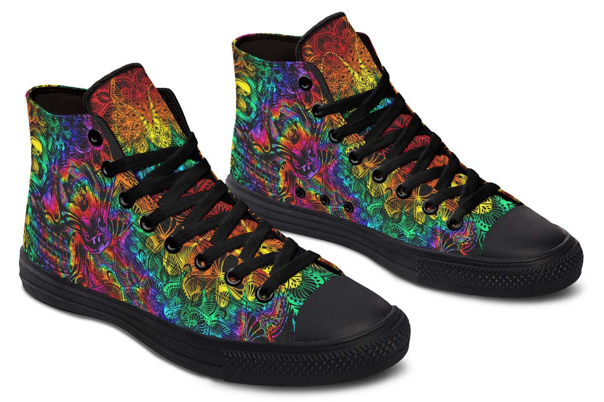 Emerald Blossoms Shoes - PSYCHEDELIC SKULL