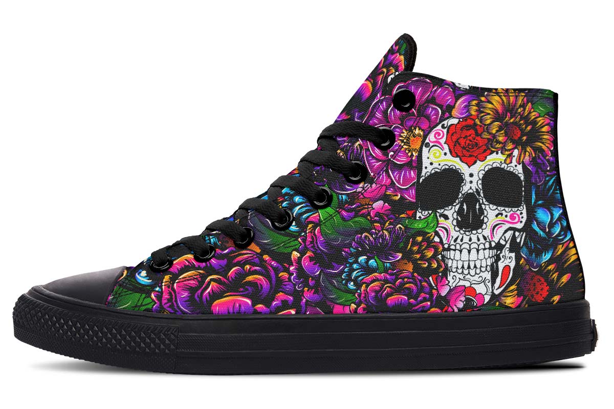 Emerald Blossoms - SKULL AND MANDALA PARTY Shoes For Hippies