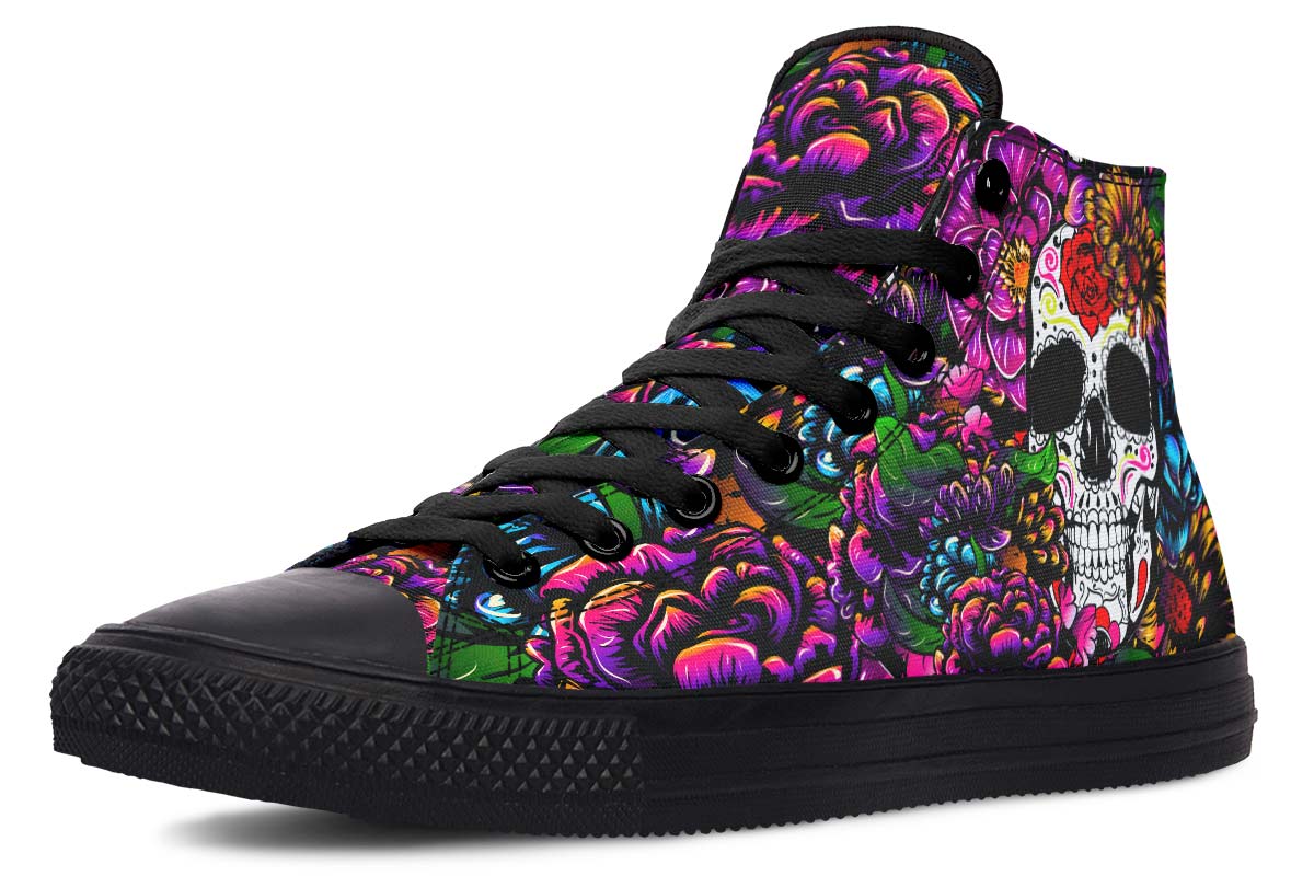 Emerald Blossoms - SKULL AND MANDALA PARTY Shoes For Hippies