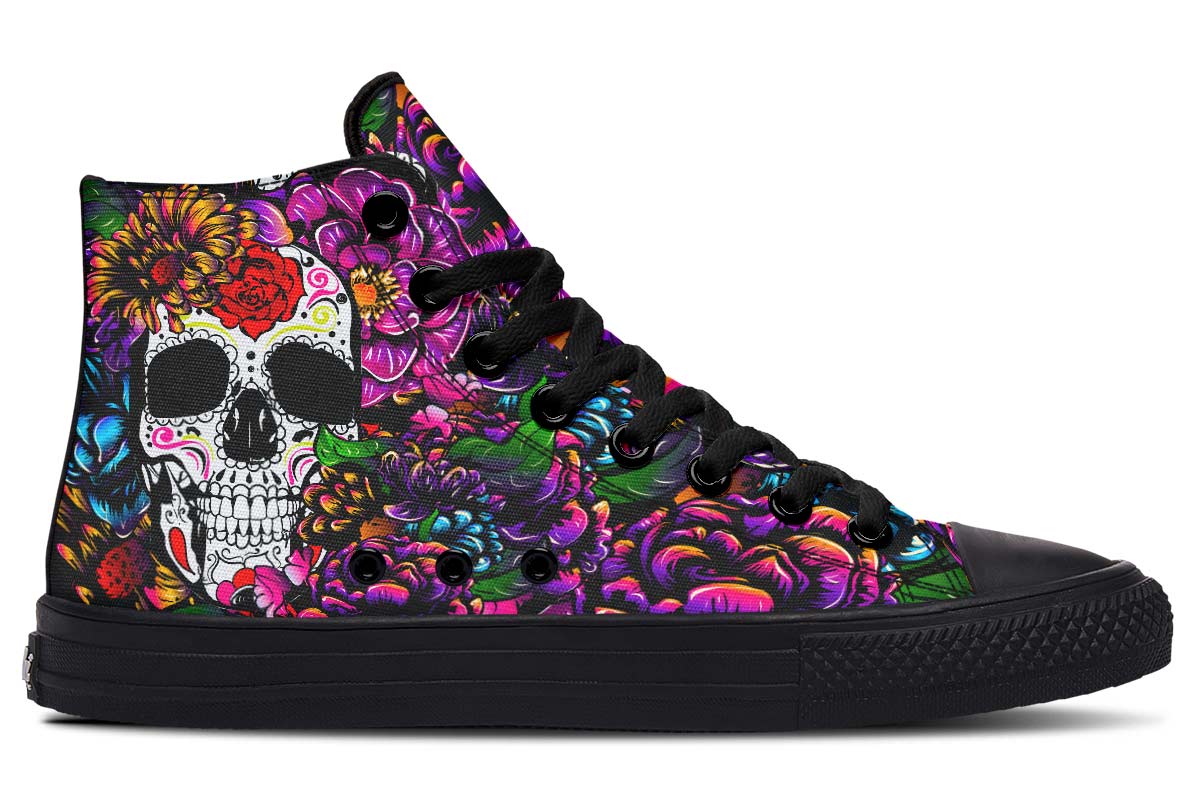 Emerald Blossoms - SKULL AND MANDALA PARTY Shoes For Hippies