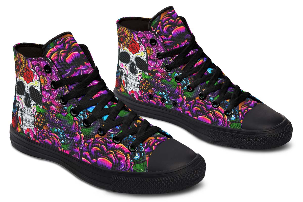 Emerald Blossoms - SKULL AND MANDALA PARTY Shoes For Hippies