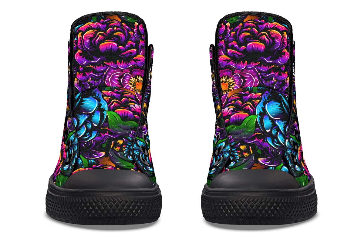 Emerald Blossoms - SKULL AND MANDALA PARTY Shoes For Hippies